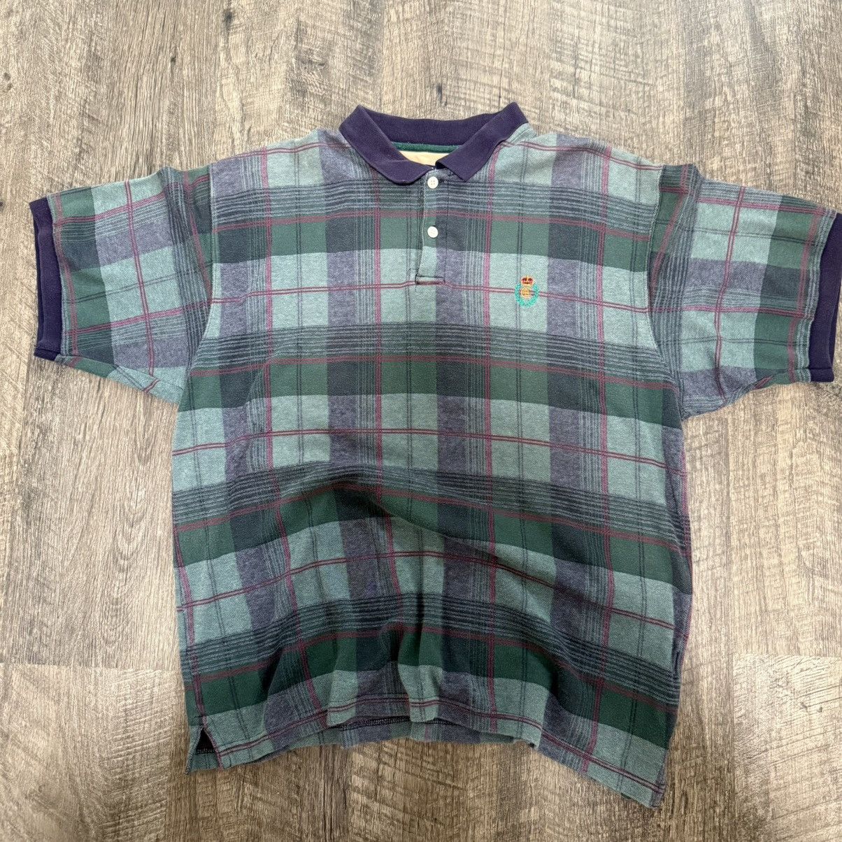 Chaps Ralph Lauren Ralph Lauren Chaps green plaid polo shi Size US XL / EU 56 / 4 - 1 Thumbnail