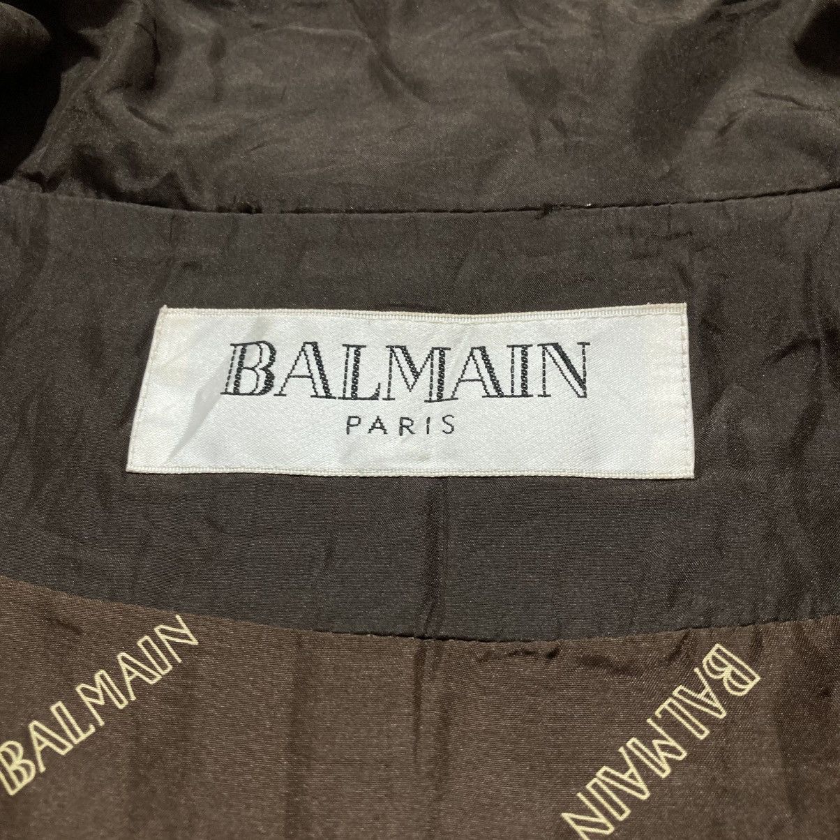 Balmain Balmain Paris Monogram Quilted Jacket Dark Brown Luxury Size US XXL / EU 58 / 5 - 16 Thumbnail