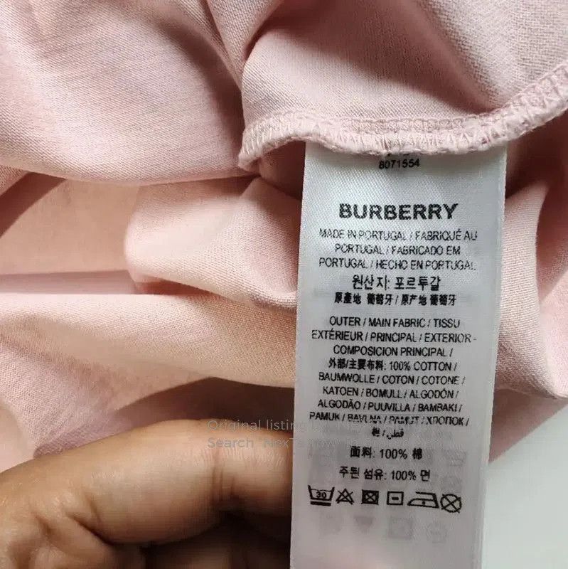 Burberry Burberry Pink Cotton Women's T-Shirt. Size XS / US 0-2 / IT 36-38 - 5 Thumbnail
