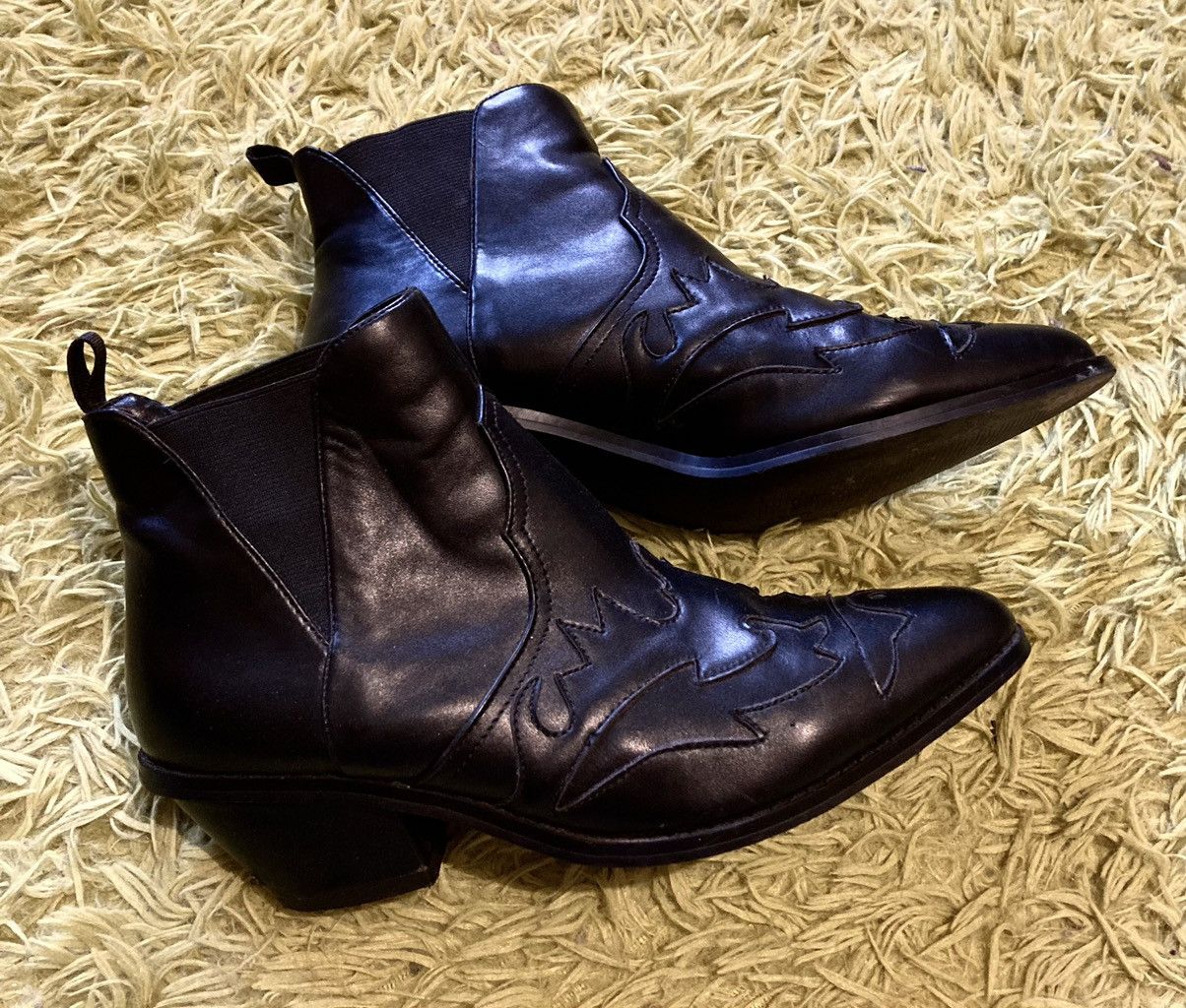 Vintage Black Gothic Western Boots Size US 7 / IT 37 - 1 Thumbnail