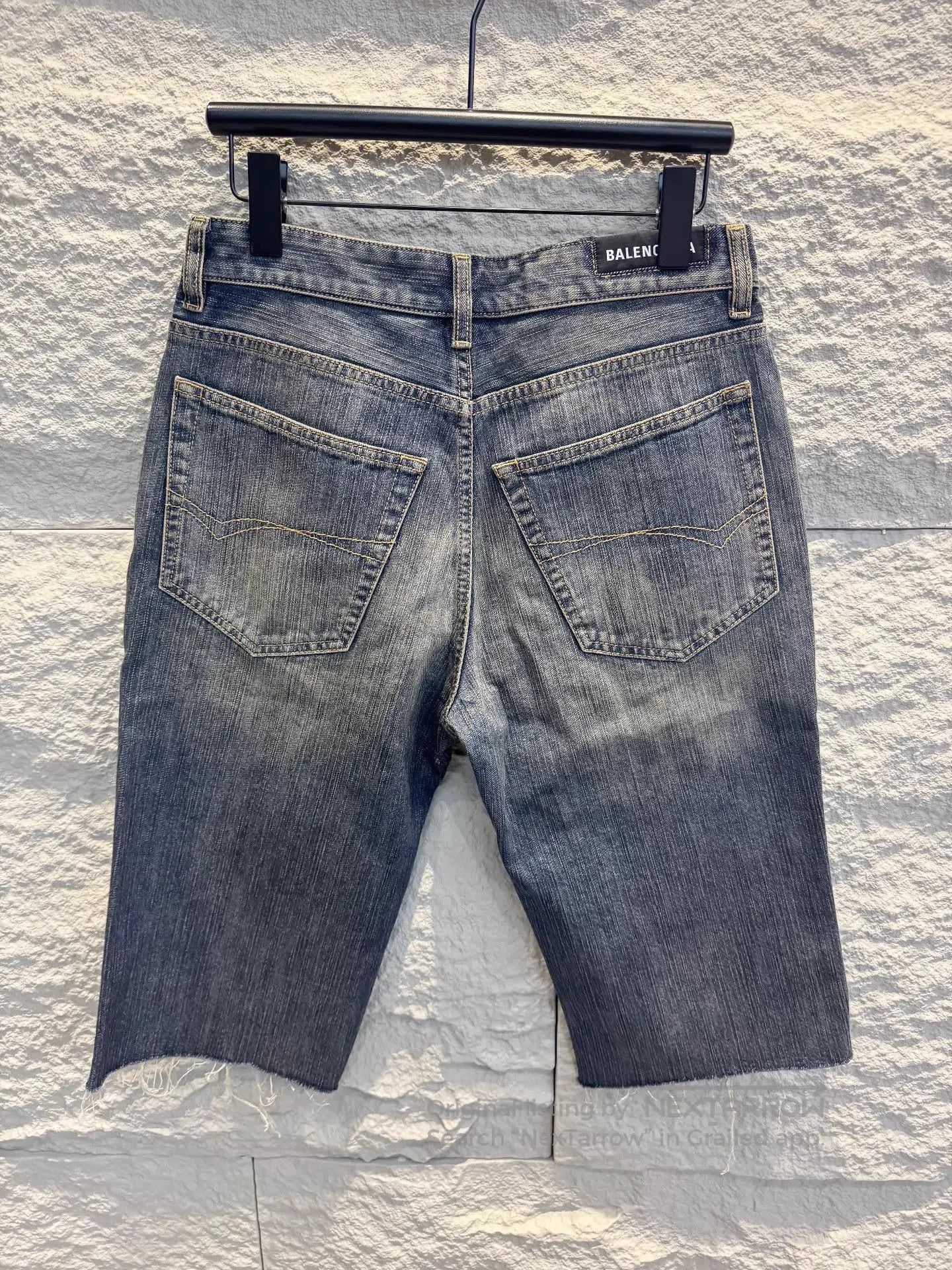 Balenciaga Blue Denim Shorts Size 32. Size US 32 / EU 48 - 4 Thumbnail