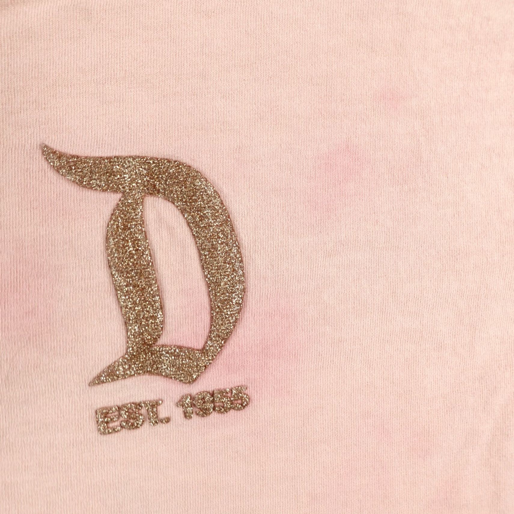 Disney Disney Shirt Womens Large Pink Spirit Jersey Cropped Tee Sparkly Puff Print Top Size L / US 10 / IT 46 - 3 Thumbnail