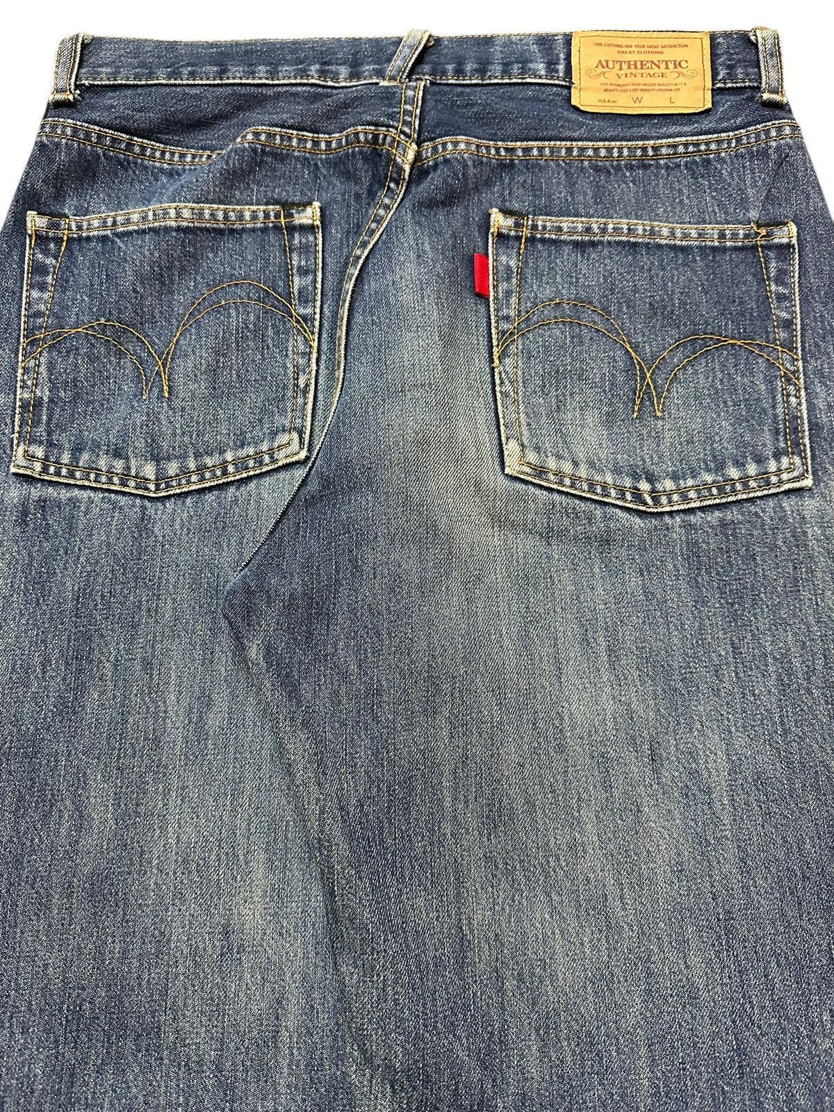 Helmut Lang Vintage Japanese Brand Blue Faded Wash Style Baggy Jeans Size US 29 - 6 Thumbnail