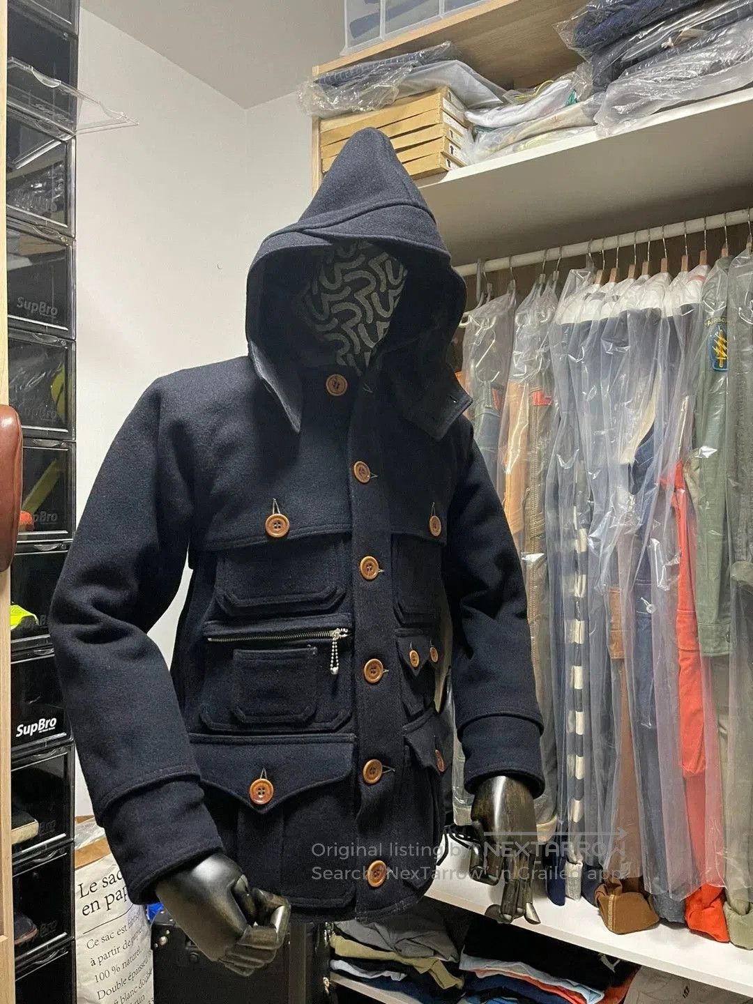 Freewheelers navy wool multi. Size US L / EU 52-54 / 3 - 4 Thumbnail