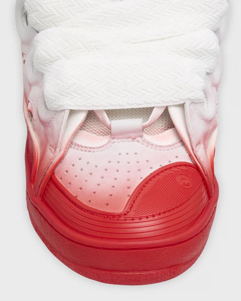 Lanvin o1w1db10325 Exclusive Curb Low-Top Sneakers in White/Red Size US 13 / EU 46 - 7 Thumbnail