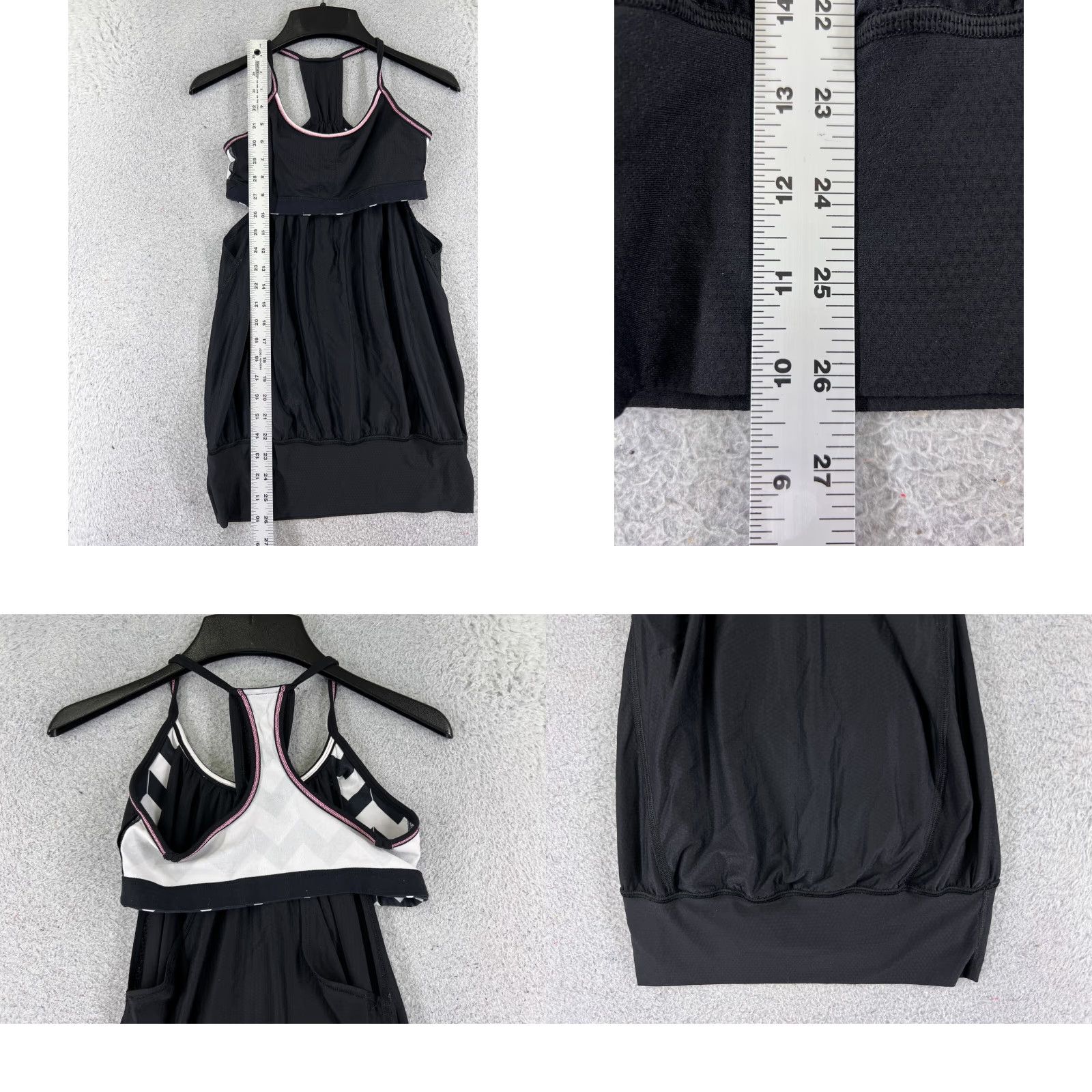 Lululemon Lululemon Shirt 4 Black White Tank Build In Bra Chevron Women Size S / US 4 / IT 40 - 8 Thumbnail