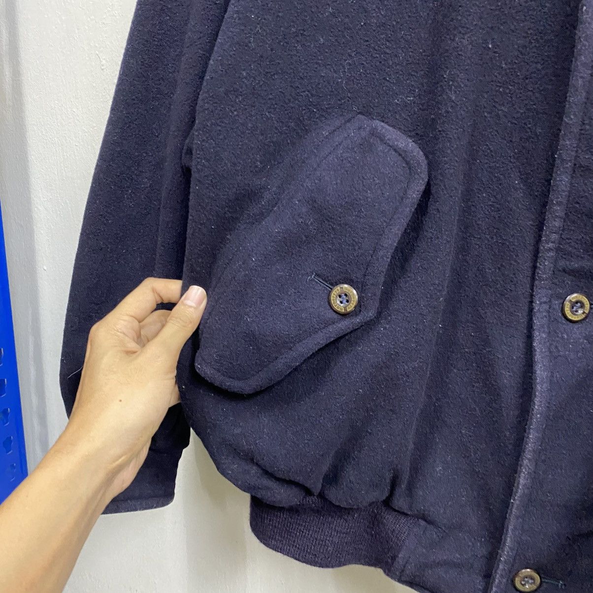 Burberry 🔥Burberrys Wool Spell Out Bomber Jacket LIKE NEW🔥 Size US L / EU 52-54 / 3 - 9 Thumbnail
