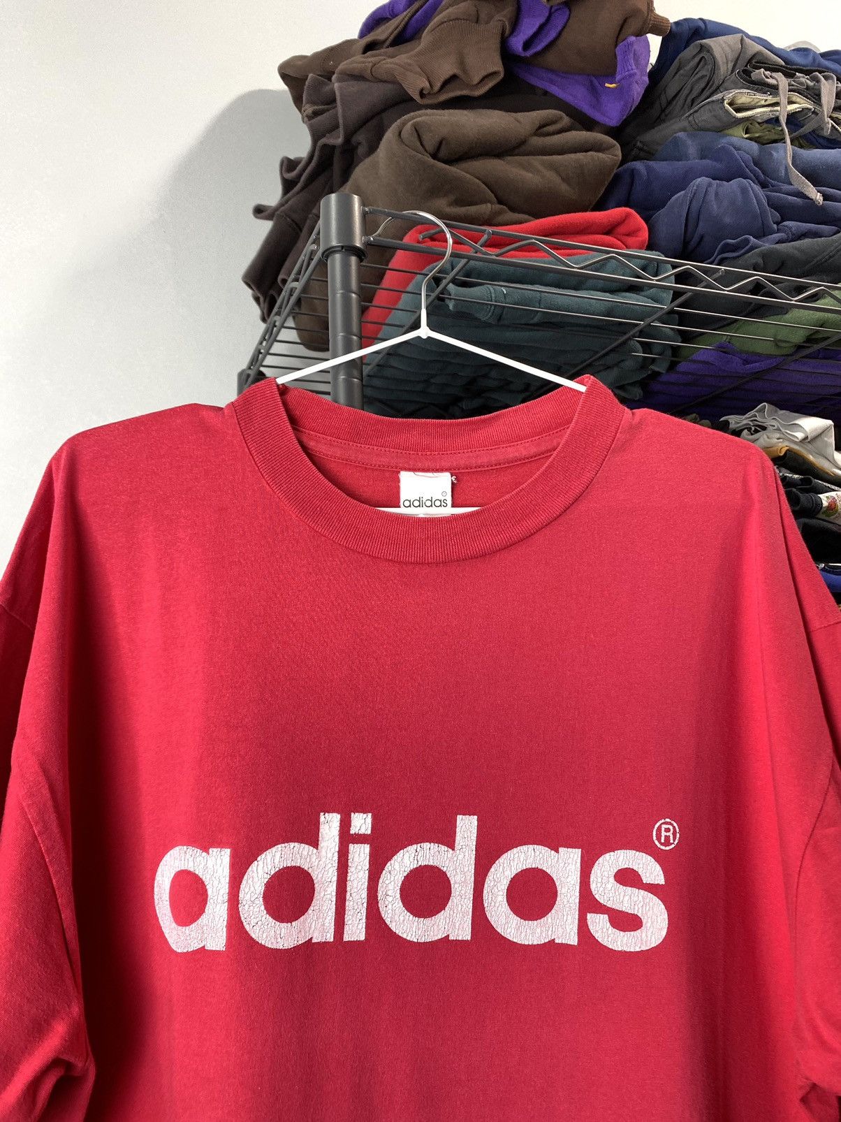Adidas 80-90’s RARE! Vintage Adidas T Shirt Center Logo Size US XL / EU 56 / 4 - 3 Thumbnail