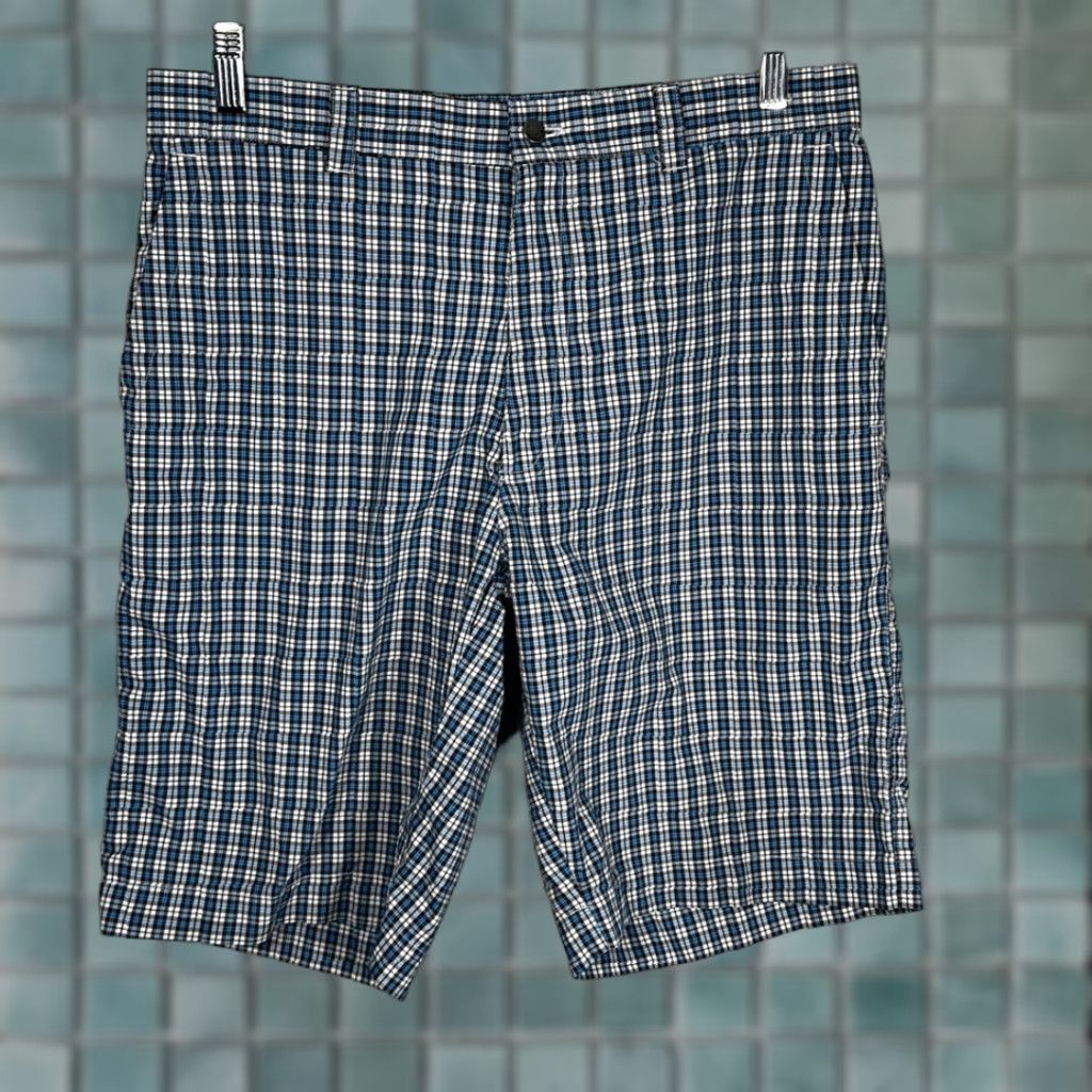 Callaway Callaway Mens Blue Black Plaid Golf Shorts 32 Performance Chino Regular Inseam 10” Blue Mens Size US 32 / EU 48 - 1 Thumbnail