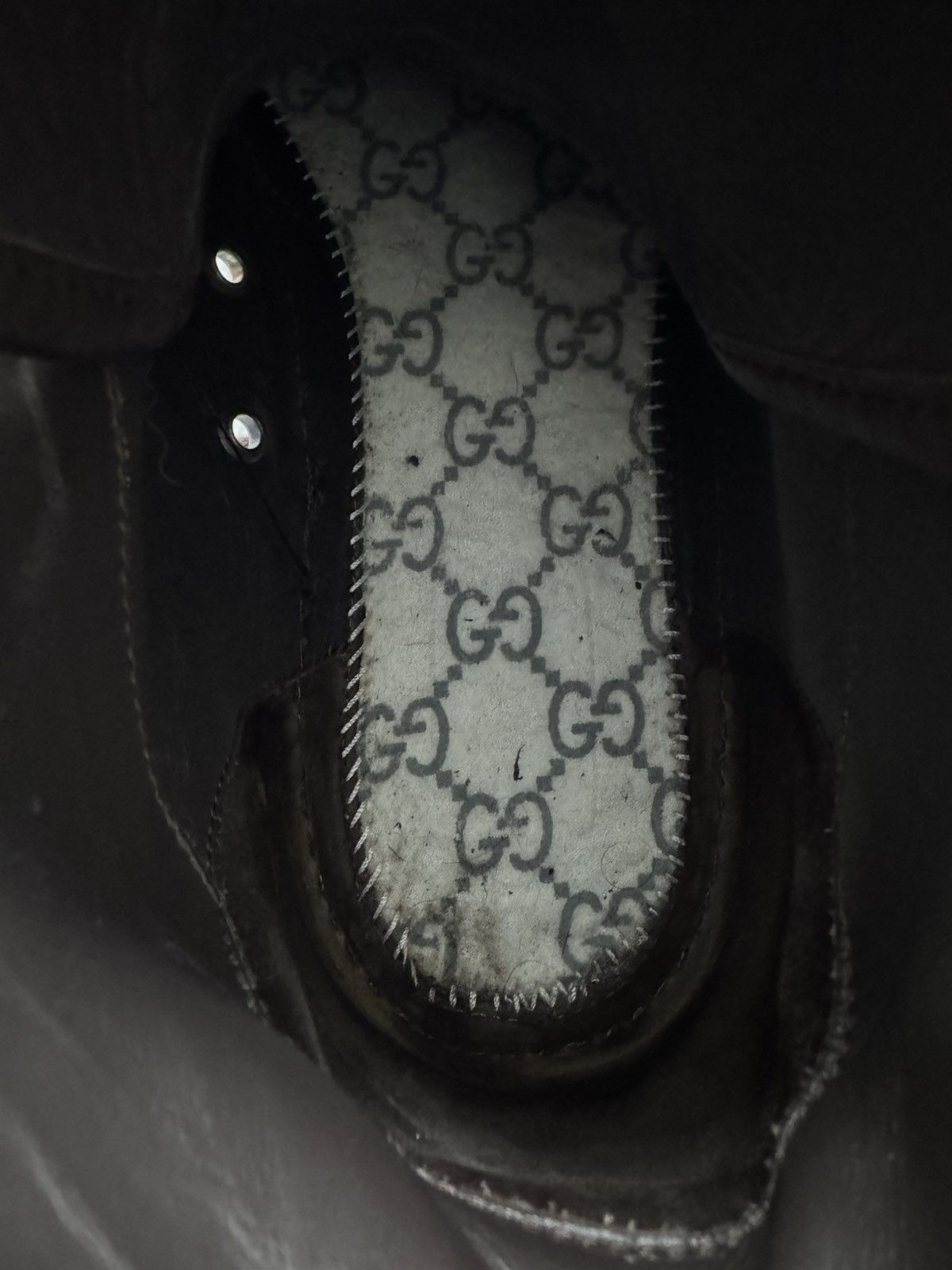 Vintage Vintage Gucci High Top GG Brown Monogram Leather Shoes Size US 8.5 / EU 41-42 - 25 Thumbnail