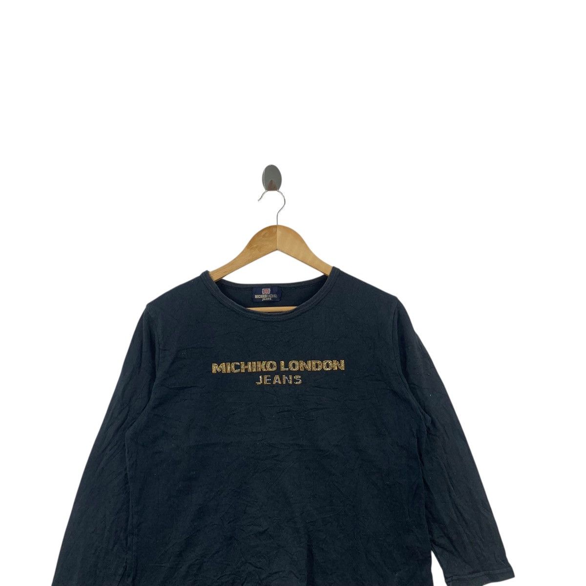 Michiko Koshino London Vintage MICHIKO LONDON JEANS Rhinestone Bling Tee Shirt Size US L / EU 52-54 / 3 - 2 Thumbnail