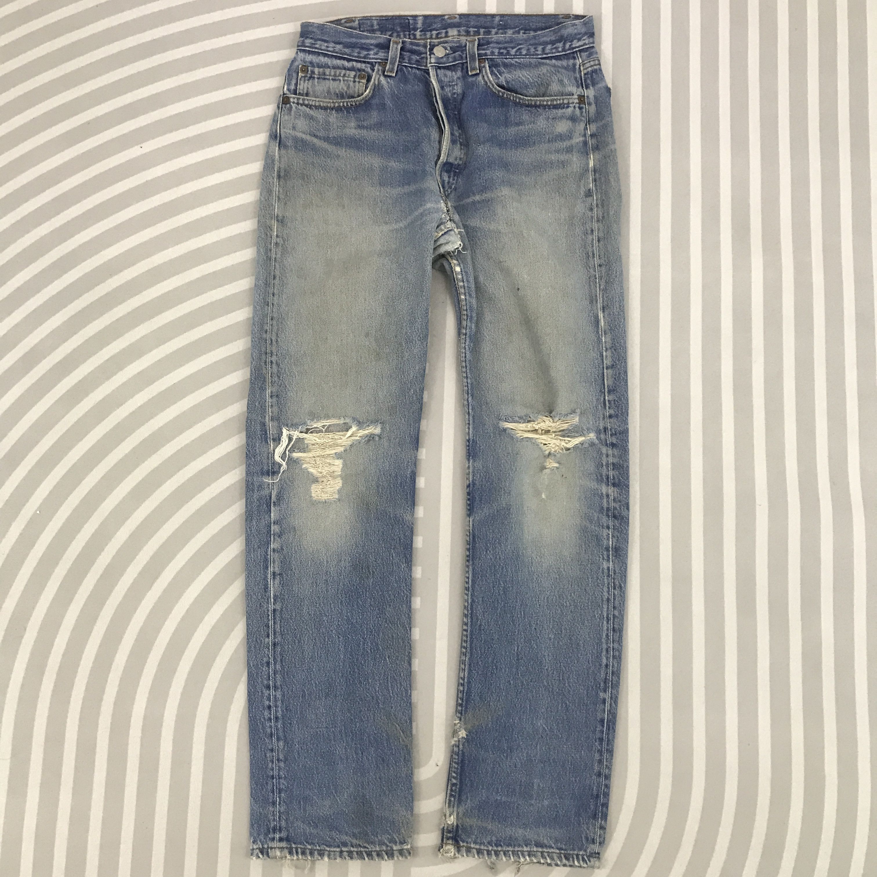 Levi's × Vintage Vintage Levi's 501 custom Surfmen Distressed Denim Size US 30 / EU 46 - 1 Thumbnail