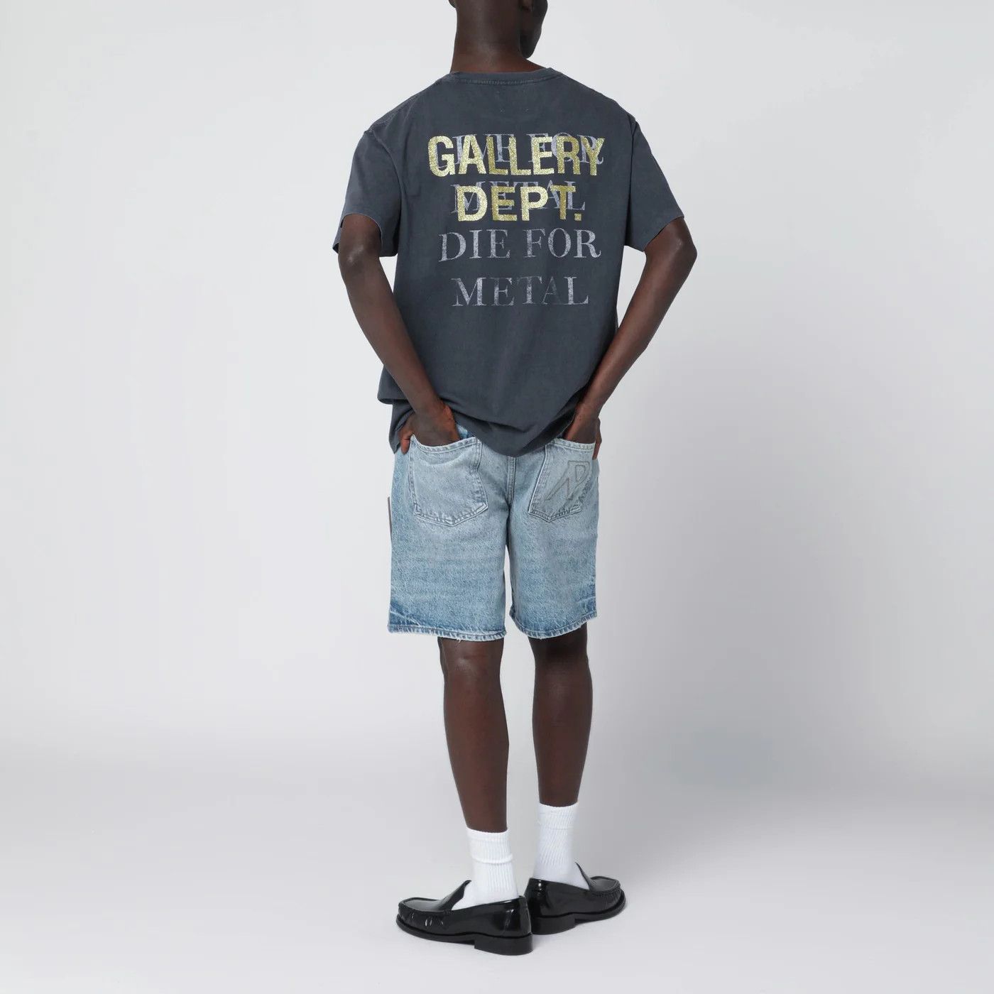Gallery Dept. o1d2blof0426 Vintage-Effect Short Sleeve T-Shirt in Black Size US S / EU 44-46 / 1 - 2 Thumbnail