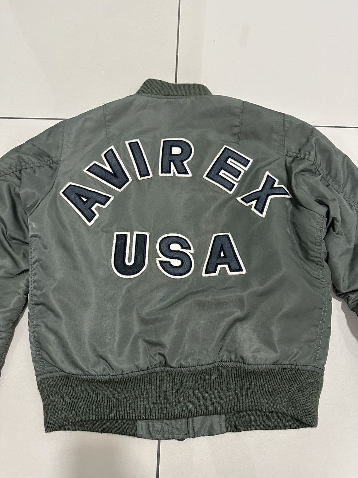 Avirex Vintage AVIREX MA-1 Flight Jacket Big Logo Design Avirex USA Size S / US 4 / IT 40 - 9 Thumbnail