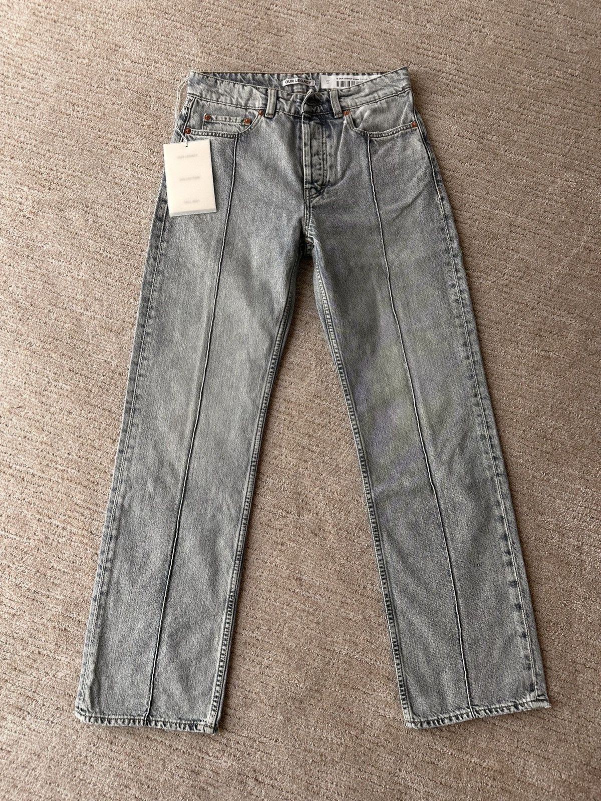 image of Our Legacy Linear Cut, Antique Crease Wash in Vintage Washed Denim, Women's (Size 27)