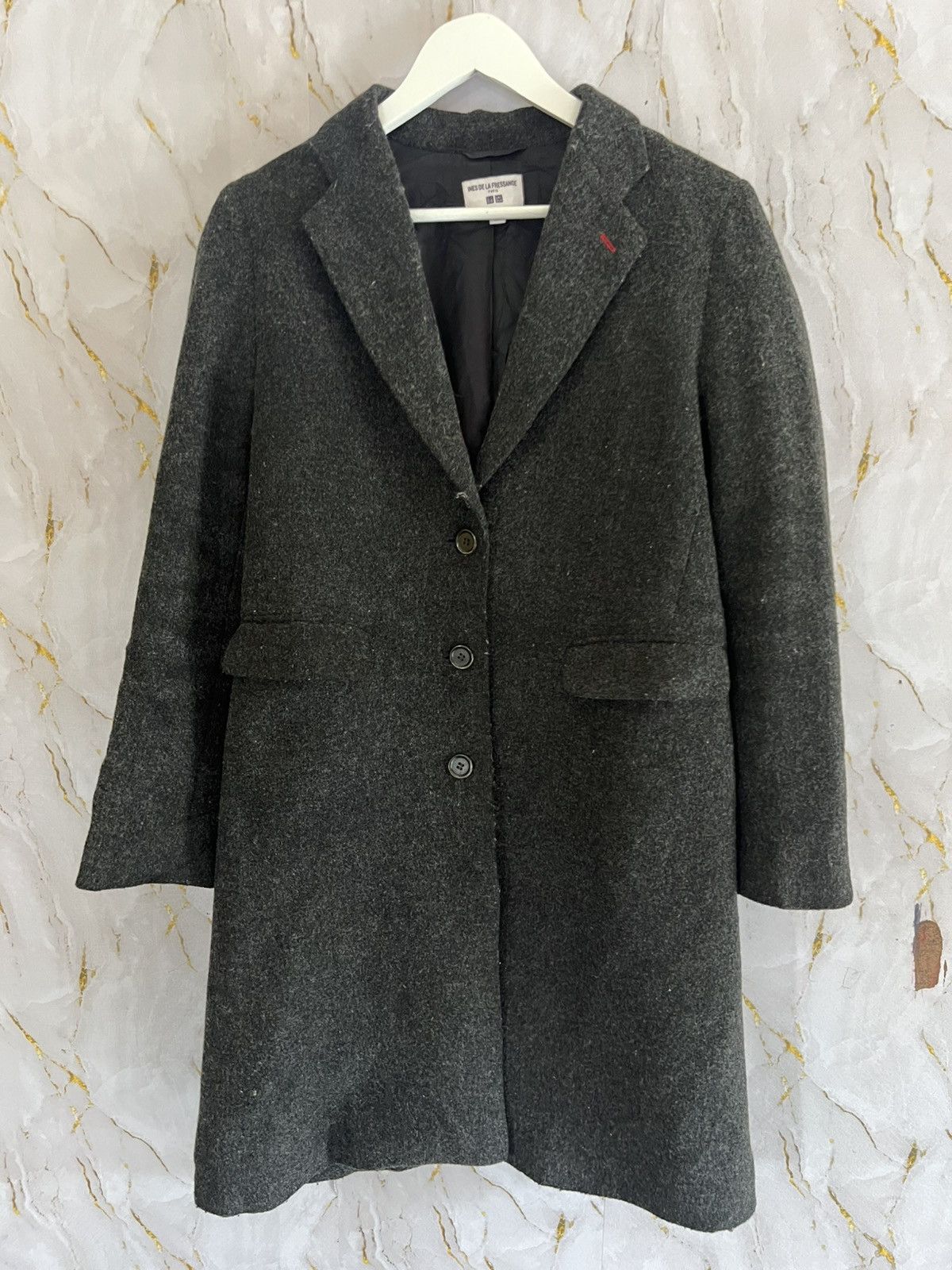 Japanese Brand INES DE LA FRESSANGE UNIQLO LONG JACKET Size US L / EU 52-54 / 3 - 1 Thumbnail