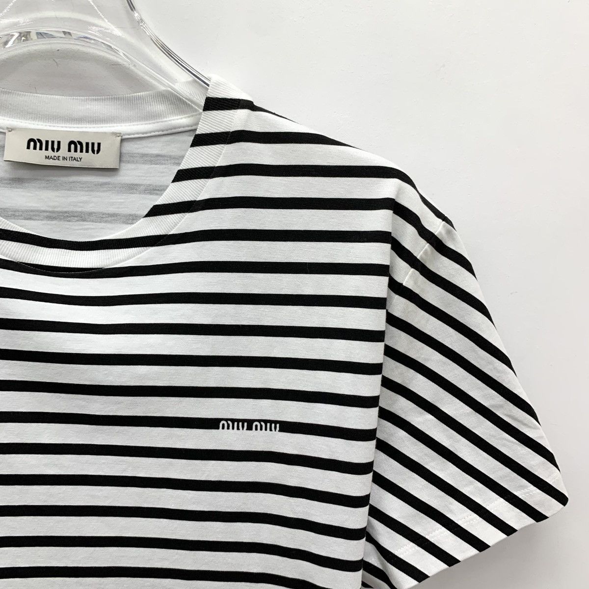 Miu Miu Miu Miu Color Block Stripe Short Sleeve T-shirt K26WX Size M / US 6-8 / IT 42-44 - 3 Thumbnail