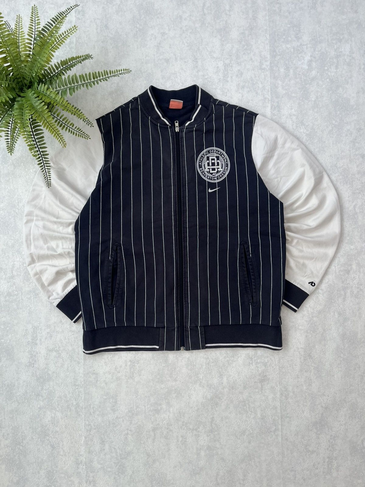 Nike × Vintage 00’s NIKE ATHLETIC DEPT RETRO Y2K SWOOSH LOGO TRACK JACKET Size US L / EU 52-54 / 3 - 1 Thumbnail