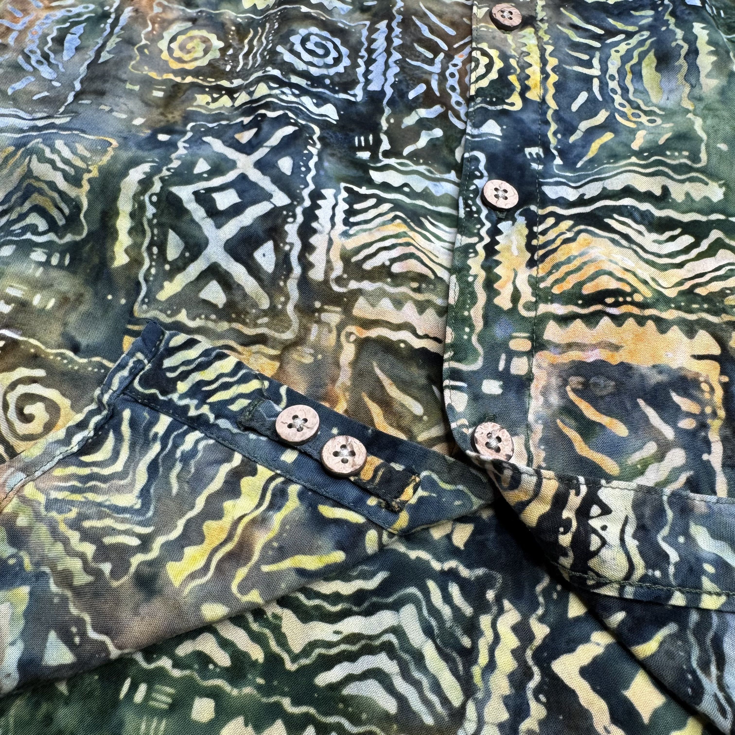 The Territory Ahead Vintage Territory Ahead Tie Dye Batik Rayon Tribal Shirt Size US XL / EU 56 / 4 - 11 Thumbnail