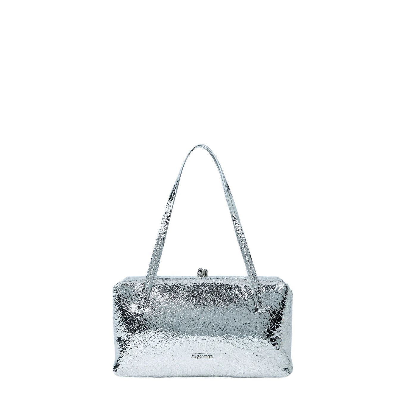Jil Sander JIL SANDER Goji Small Silver Leather Shoulder Bag New & Auth Size ONE SIZE - 1 Thumbnail