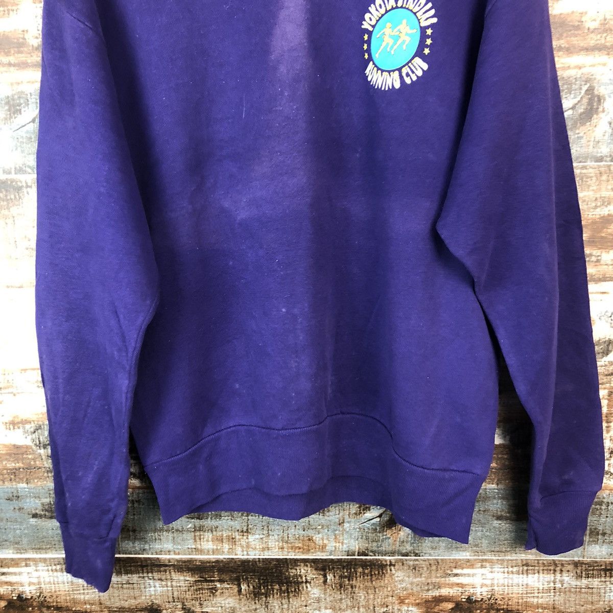 Vintage 99' Yokota Striders Running Club Purple Sweatshirt #A2059 Size US M / EU 48-50 / 2 - 12 Thumbnail