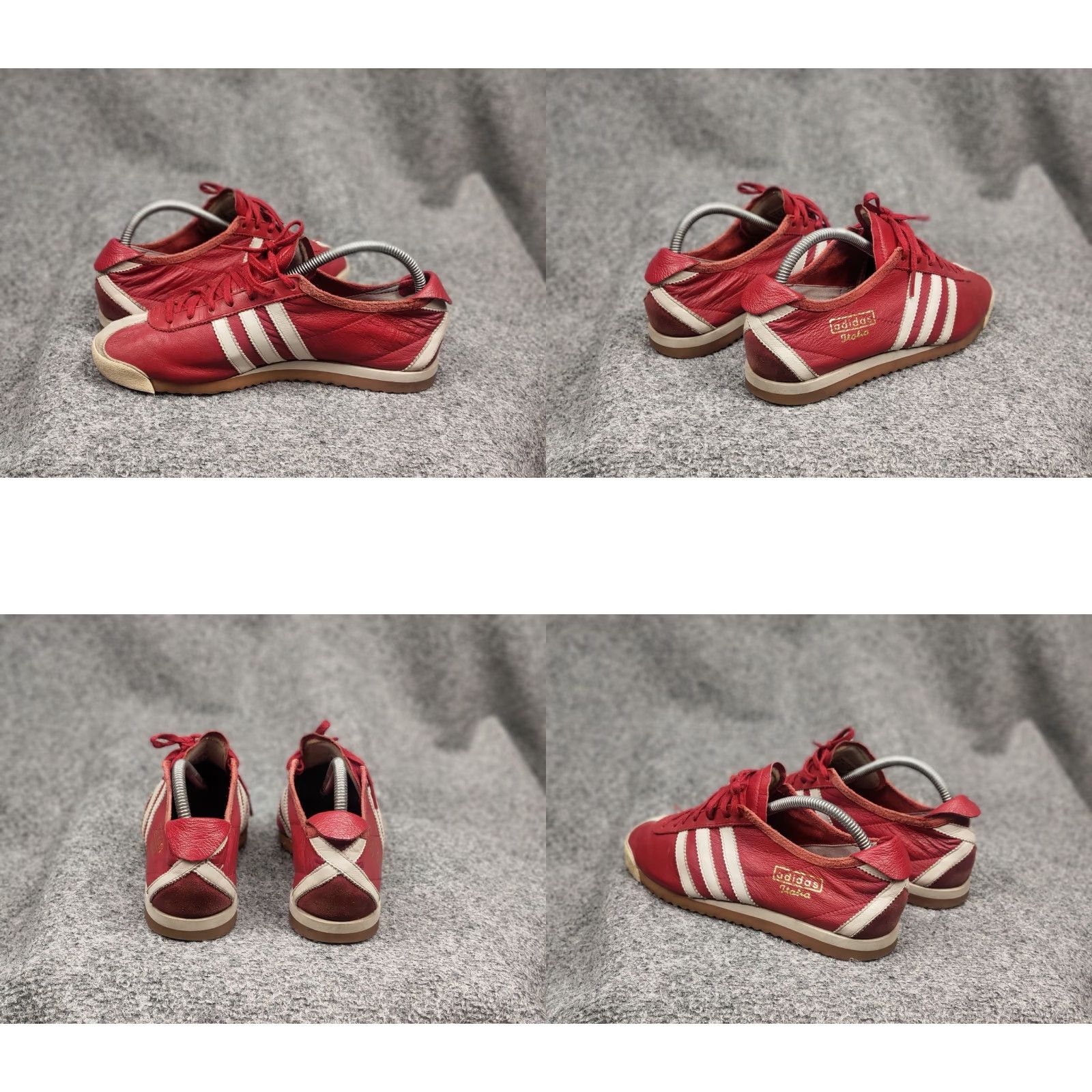Adidas VINTAGE Adidas Italia Leather Red Retro Sneakers Mens US 8/UK 6.5 40 Red Leather Sneaker Vintage 2003 Designer Retro Football Casual Shoes Size US 8 / EU 41 - 9 Thumbnail