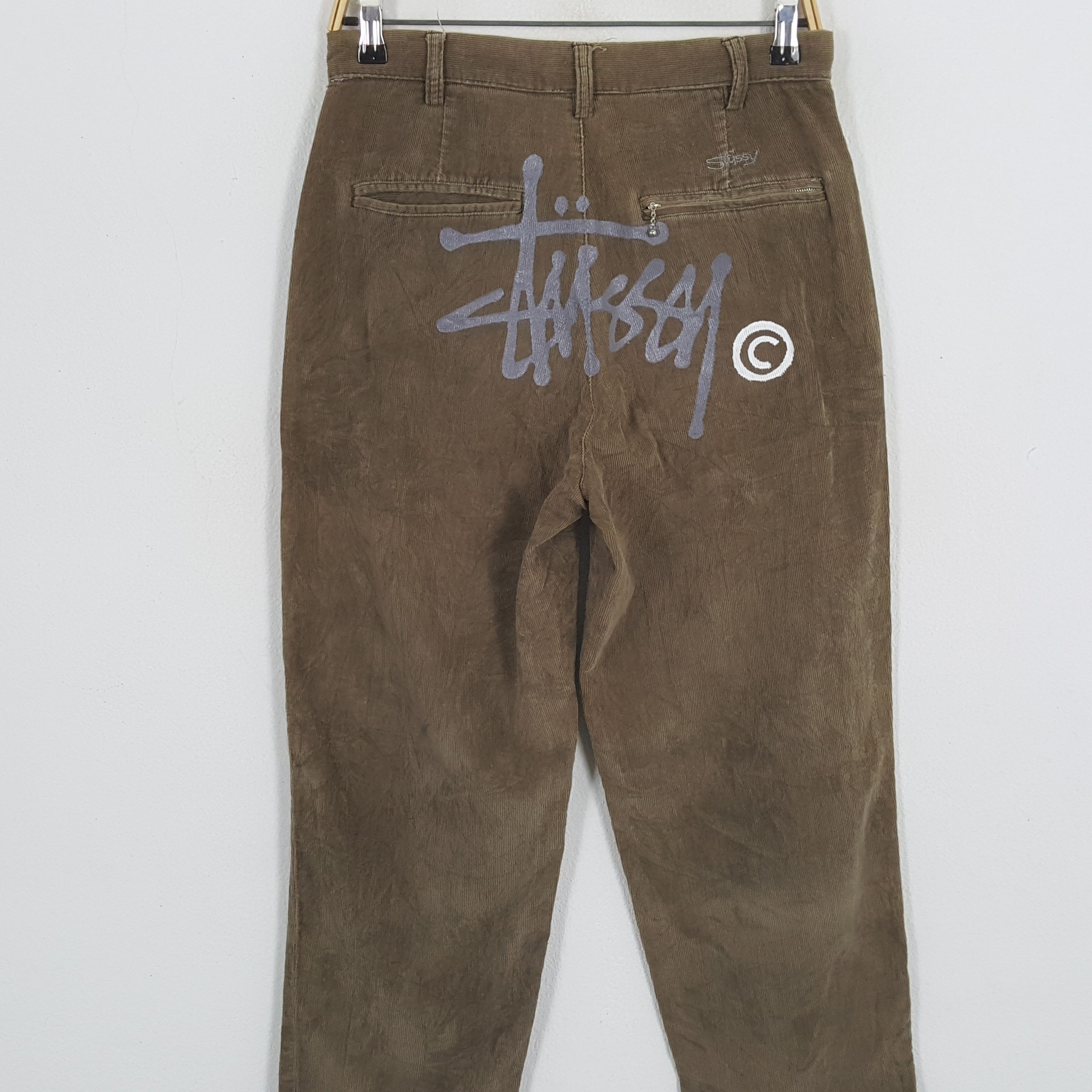 Stussy × Vintage Vintage STUSSY Streetwear Skateboard Style Velvet Pants Size US 29 - 2 Thumbnail