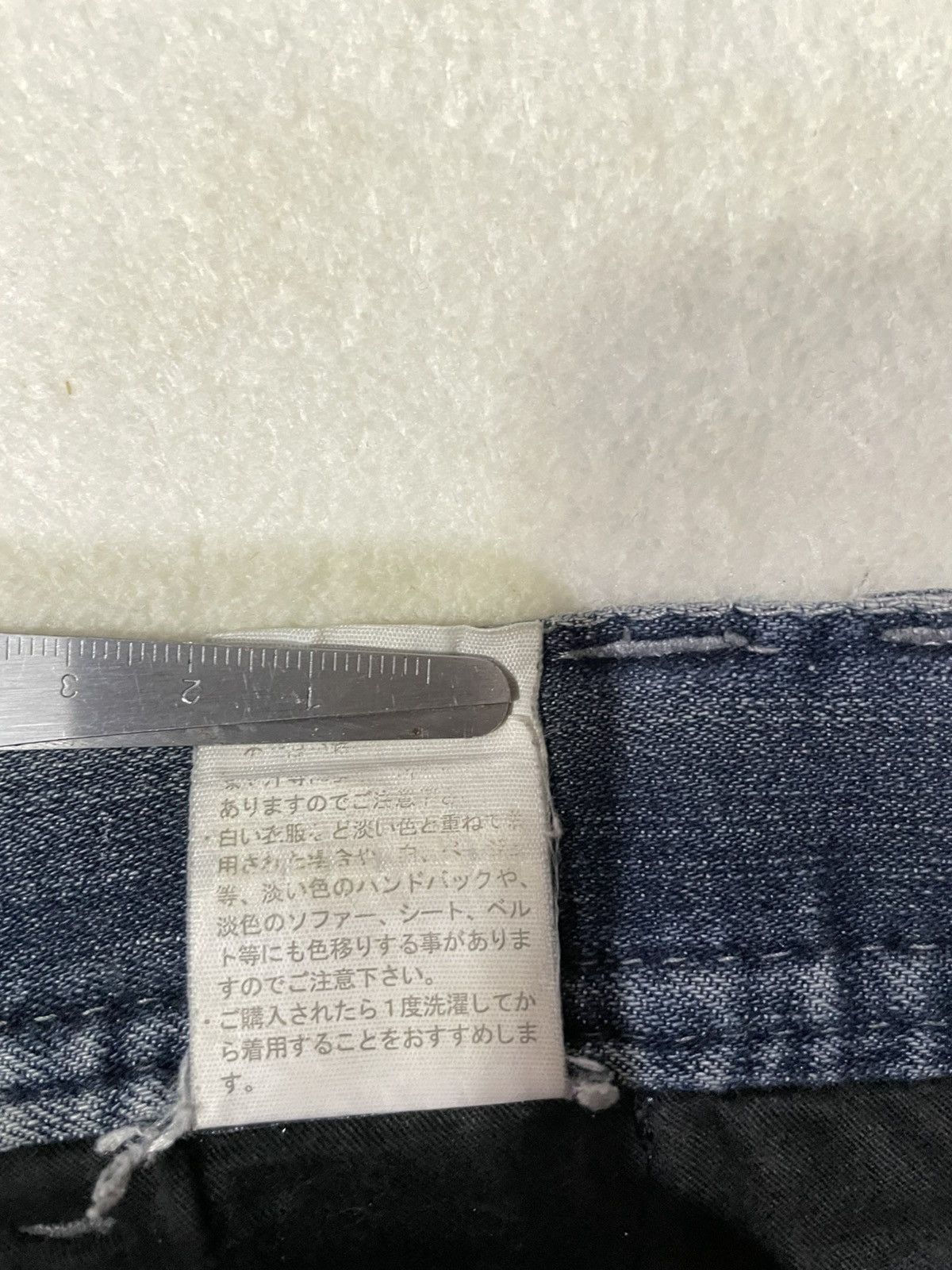 Japanese Brand Vintage TORA Distress Faded Dark Blue Denim Jeans Size US 31 - 10 Thumbnail