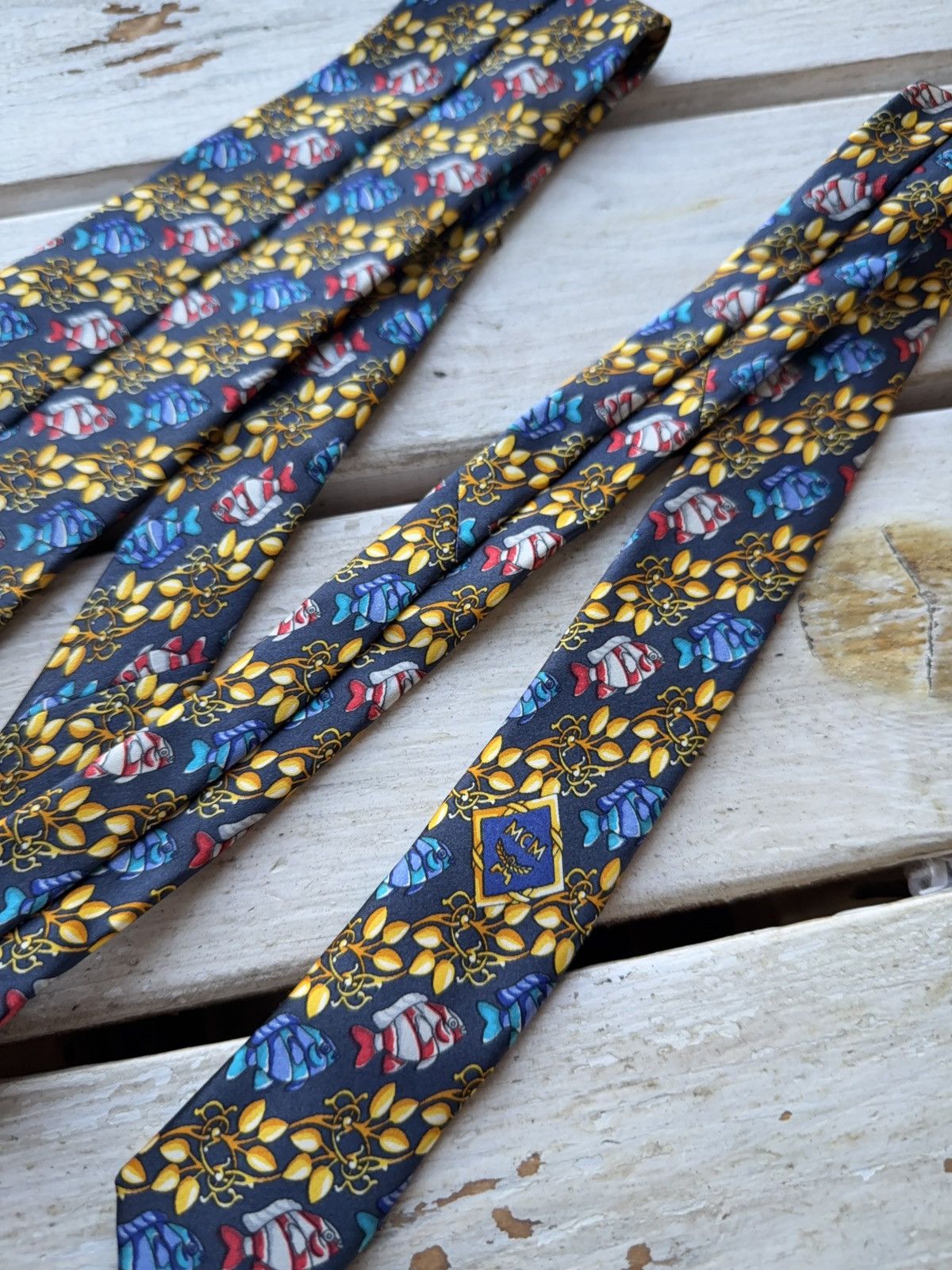 Designer × MCM Vintage MCM Silk Tie – Heraldic Baroque Pattern Italy Size ONE SIZE - 8 Thumbnail