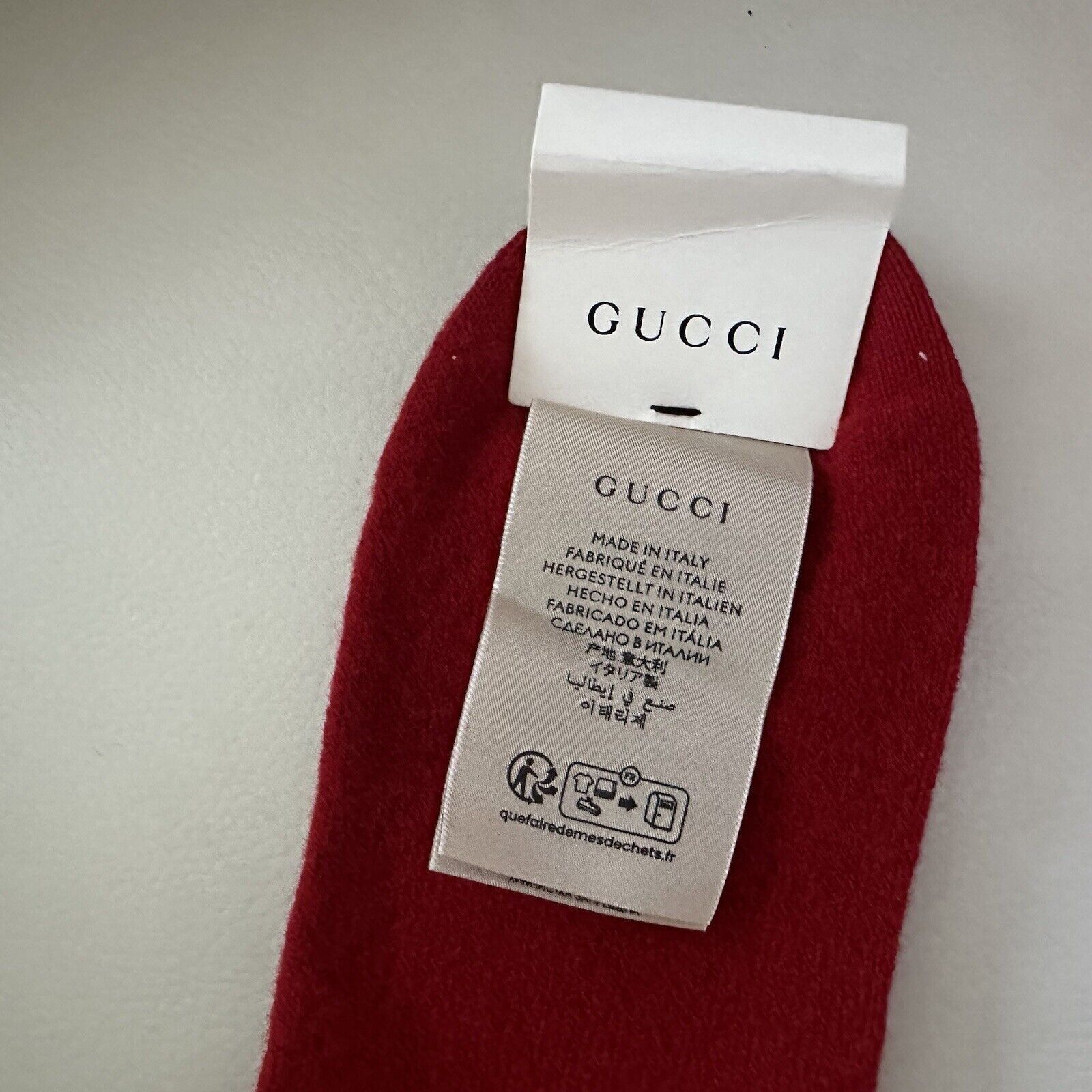 Gucci NWT GUCCI Red SOCKS COTTON Sz S Logo Size ONE SIZE - 5 Thumbnail