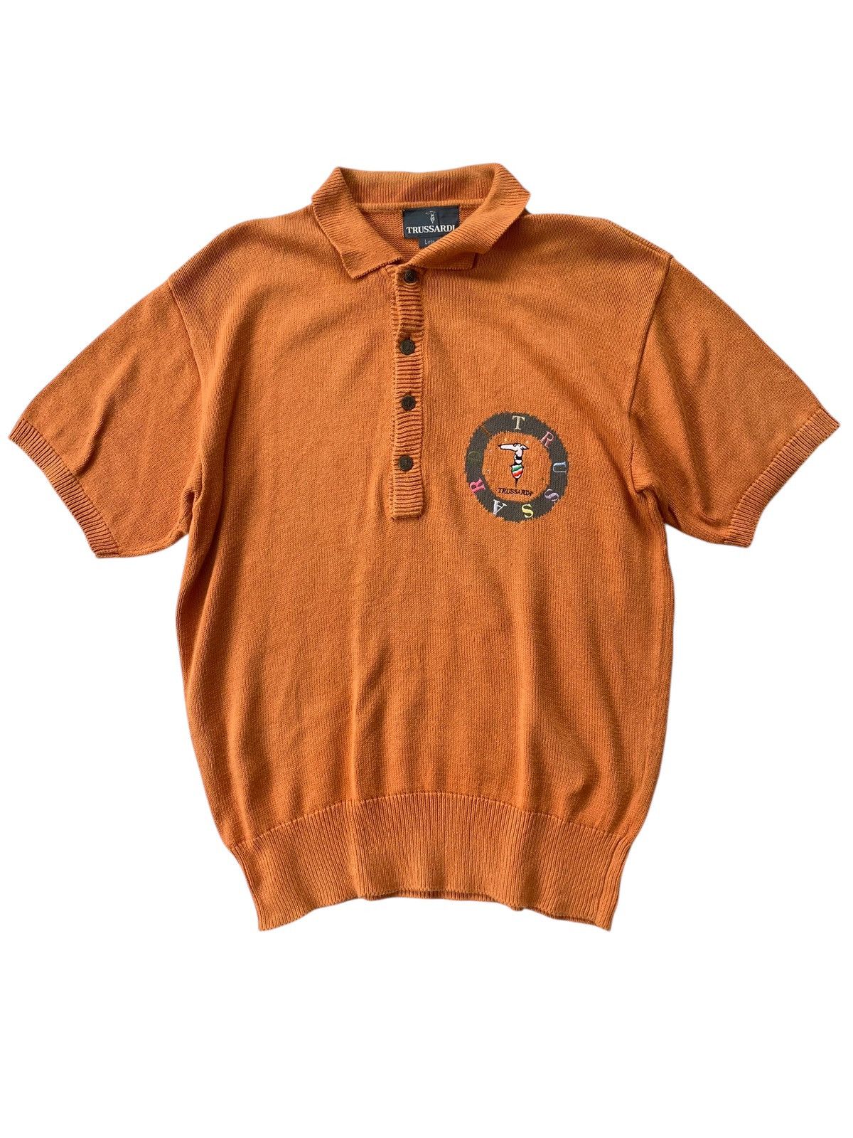 Trussardi × Vintage Vtg Trussardi Polos Knitwear Size US L / EU 52-54 / 3 - 1 Thumbnail