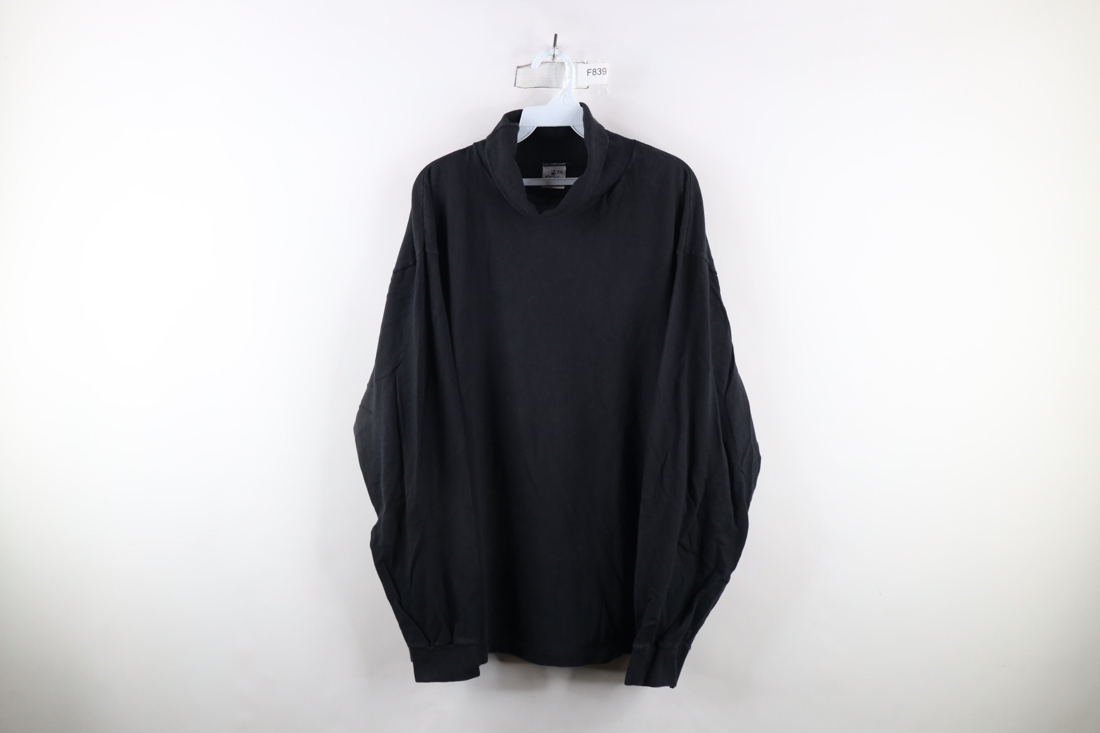 Vintage Vintage 90s Streetwear Long Sleeve Turtleneck T-Shirt Black Size US XXL / EU 58 / 5 - 1 Thumbnail