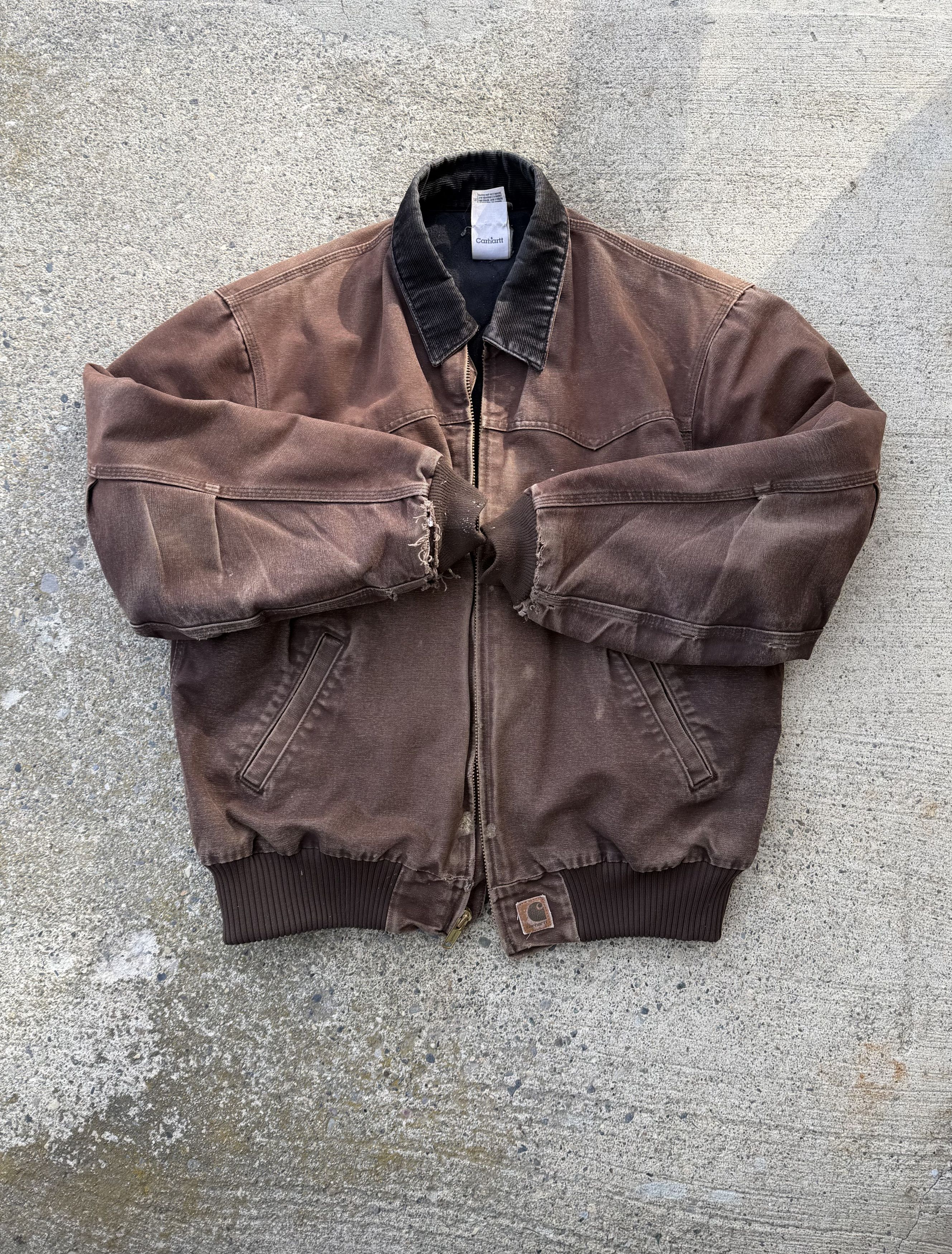 Carhartt Vintage Y2K Carhartt FADED brown J14 DKB Santa fe jacket Size US XL / EU 56 / 4 - 1 Thumbnail