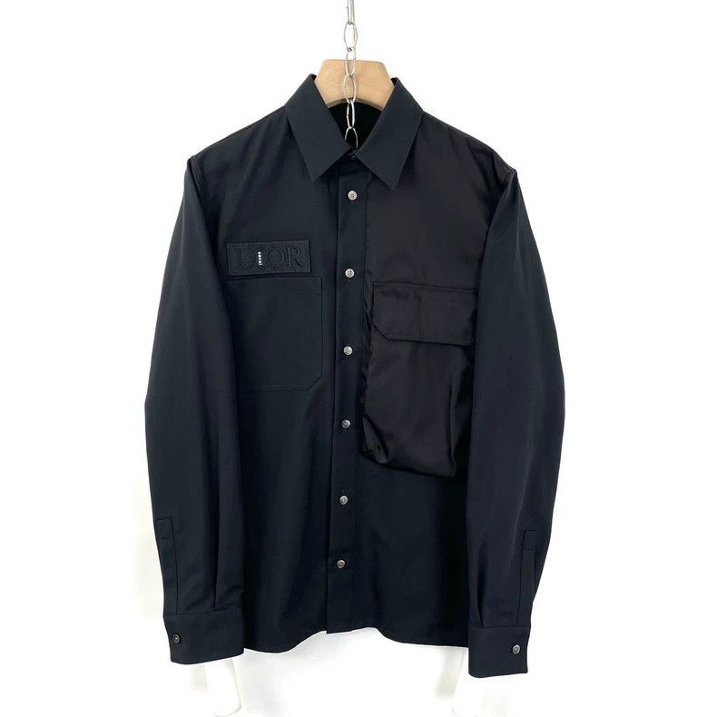 Dior Size 38Embroidered branded men's long-sleeved shirt 2