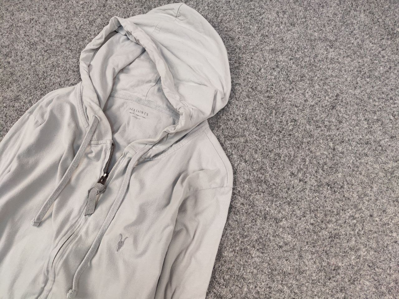 Allsaints Allsaints Brace Full Zip Light BlueGray Hoodie Vintage Style Size US M / EU 48-50 / 2 - 4 Thumbnail