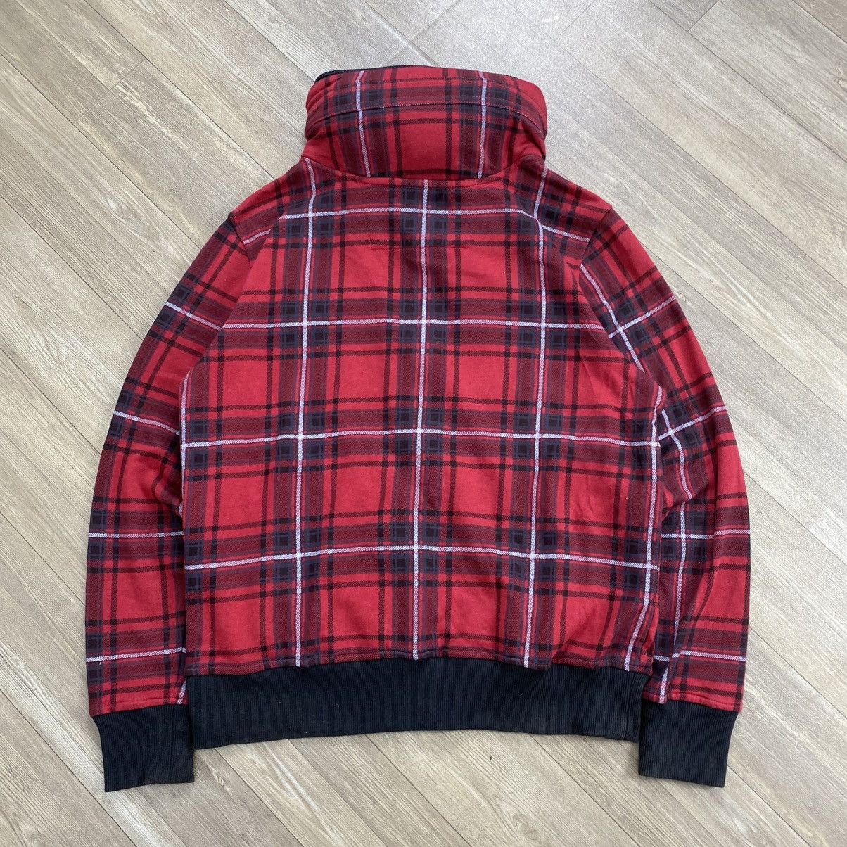 Le Grande Bleu (L.G.B.) 2000s Splendid Plaid Skulls Punk Rock Lgb Zip Fur Hoodie Y2K Size US M / EU 48-50 / 2 - 13 Thumbnail