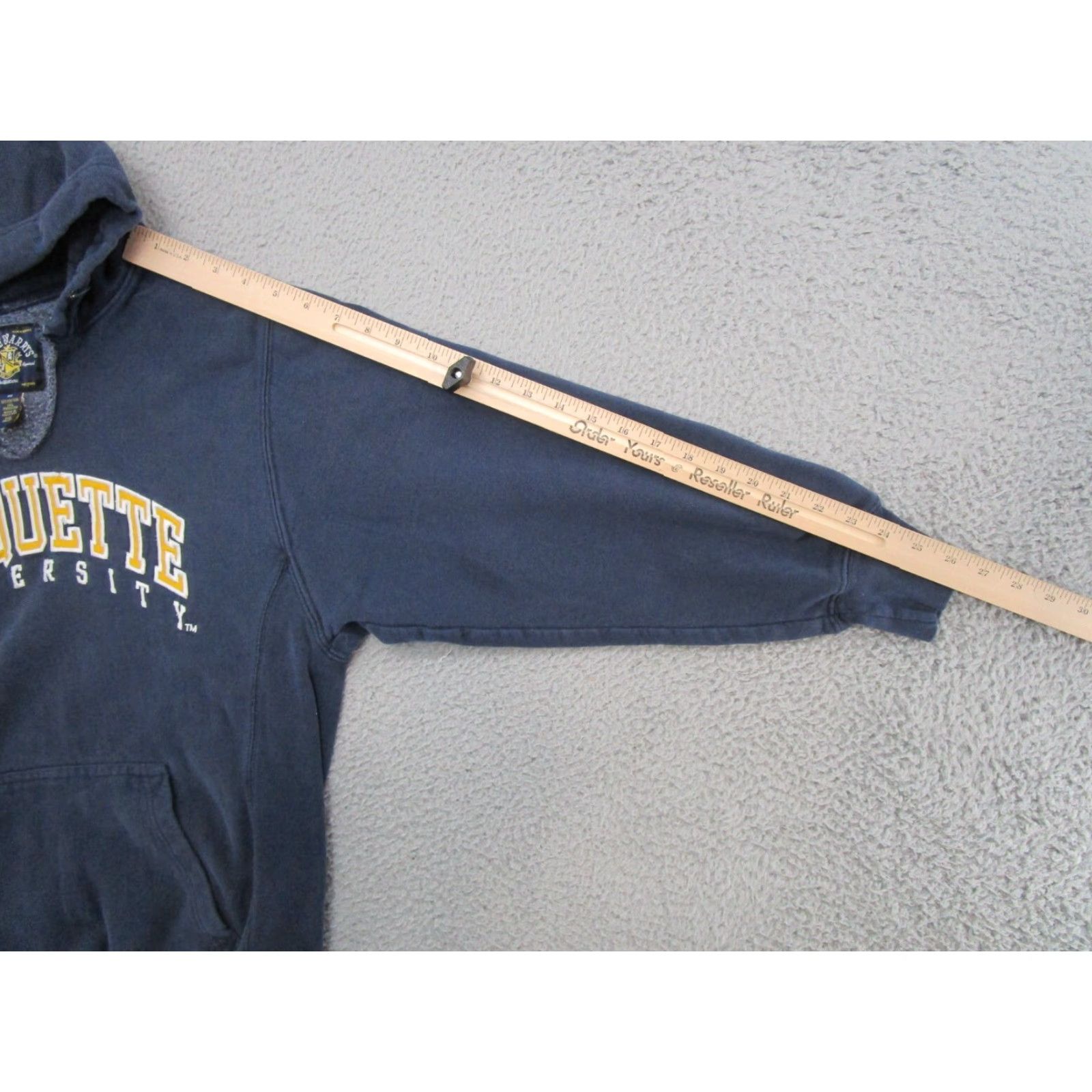 Vintage VINTAGE Steve & Barry's Marquette University Heavy Hoodie Sweatshirt V-Neck XS Blue Mens Hoodie Size US XS / EU 42 / 0 - 7 Thumbnail