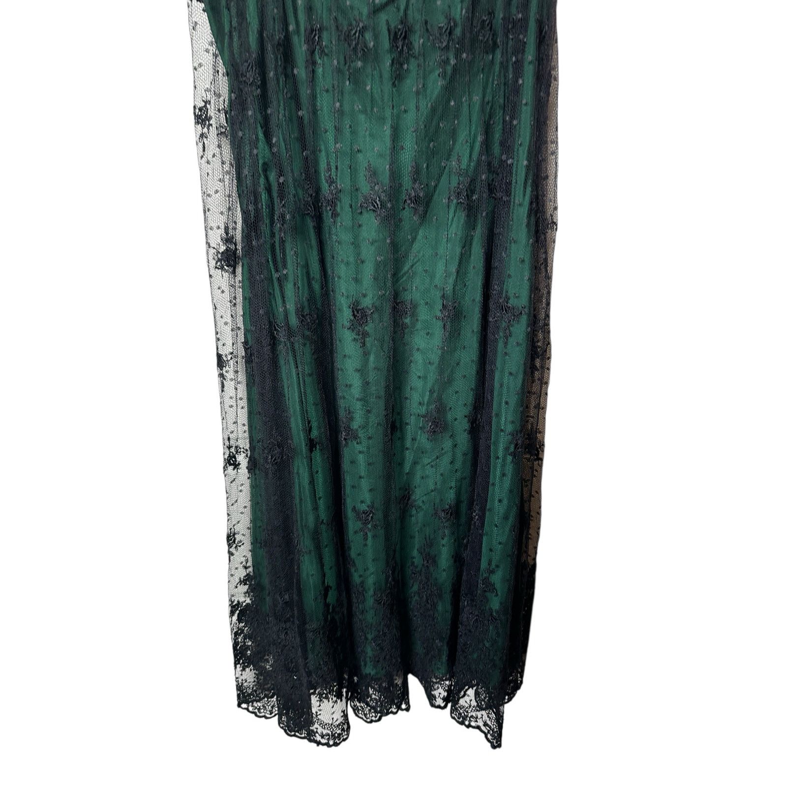 Other Miguelina Green Floral Sexy Sheer Lingerie Lace Slip Dress Size M / US 6-8 / IT 42-44 - 7 Thumbnail
