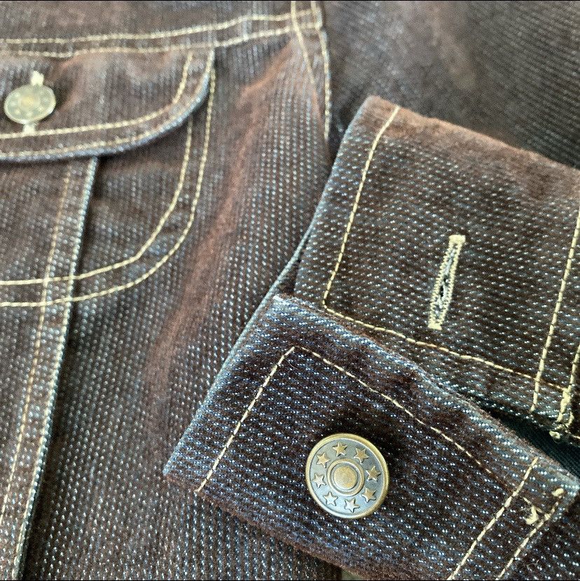 Vintage Vintage Argento Brown Denim Jacket Size L / US 10 / IT 46 - 3 Thumbnail