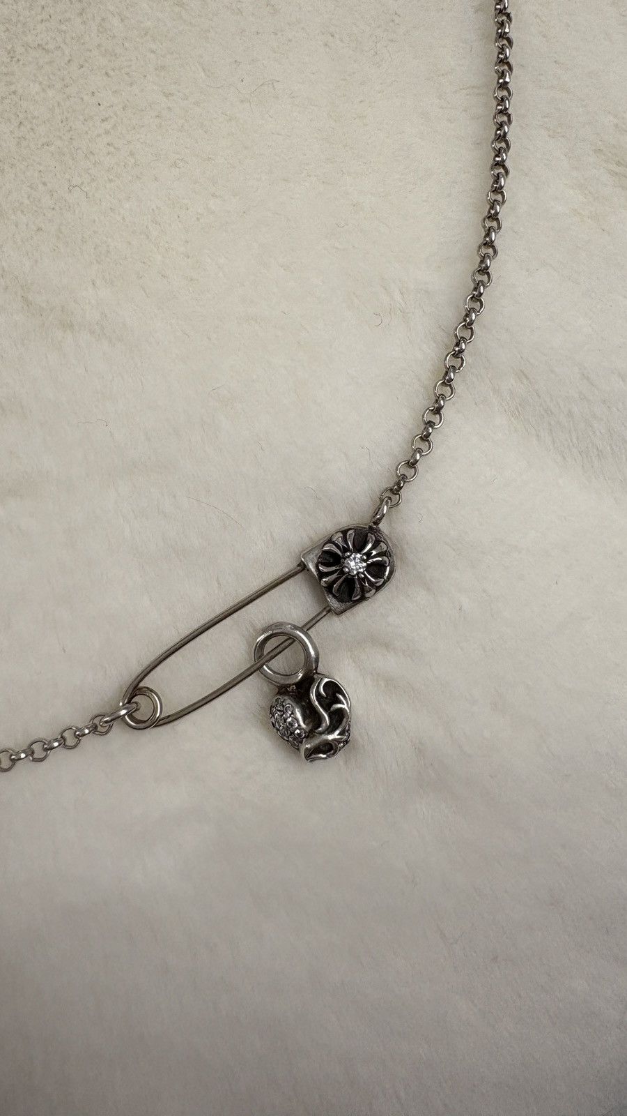 Chrome Hearts Chrome Hearts Diamond Necklace Silver Size ONE SIZE - 1 Thumbnail