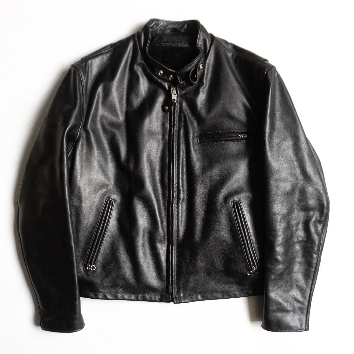 Schott SCHOTT 141 Leather Single Rider Jacket w/ Removable Size S Size US S / EU 44-46 / 1 - 1 Thumbnail