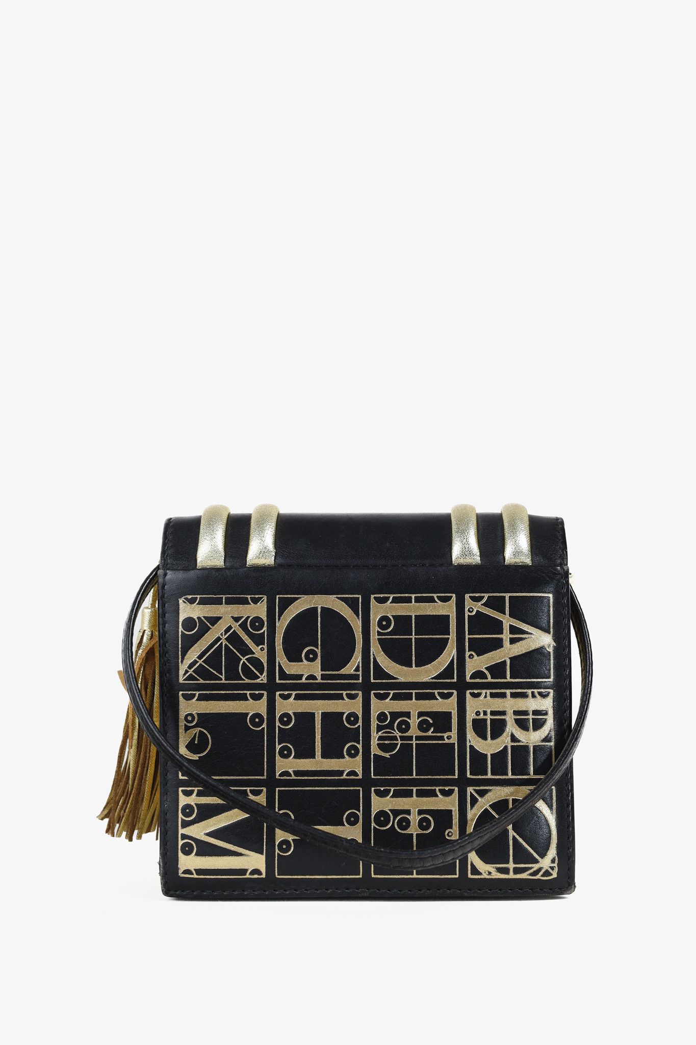 Paloma Picasso × Vintage Paloma Picasso 1980s Leather Golden Trim Book-Style Mini Bag Size ONE SIZE - 1 Thumbnail
