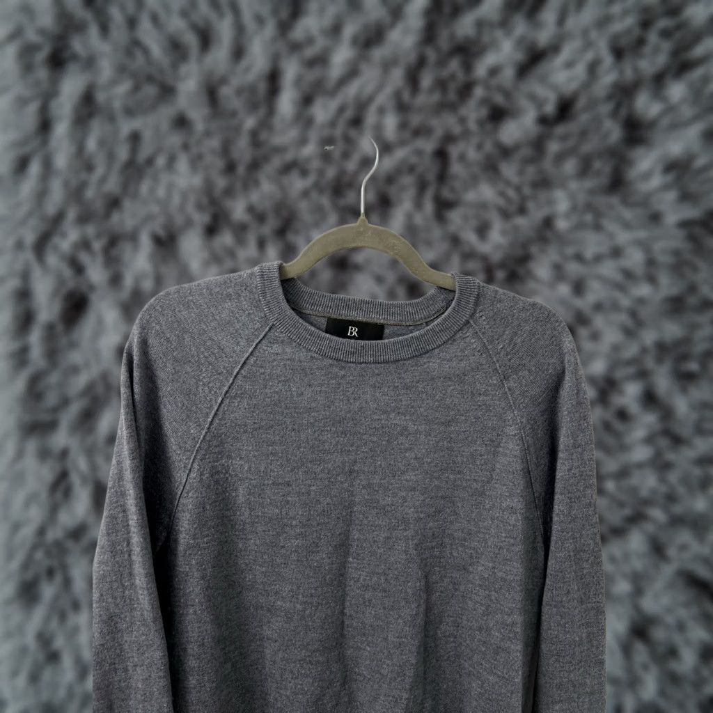 Banana Republic Banana Republic Sweater Mens Medium Gray 100% Merino Wool Crewneck Pullover L/S Size US M / EU 48-50 / 2 - 1 Thumbnail