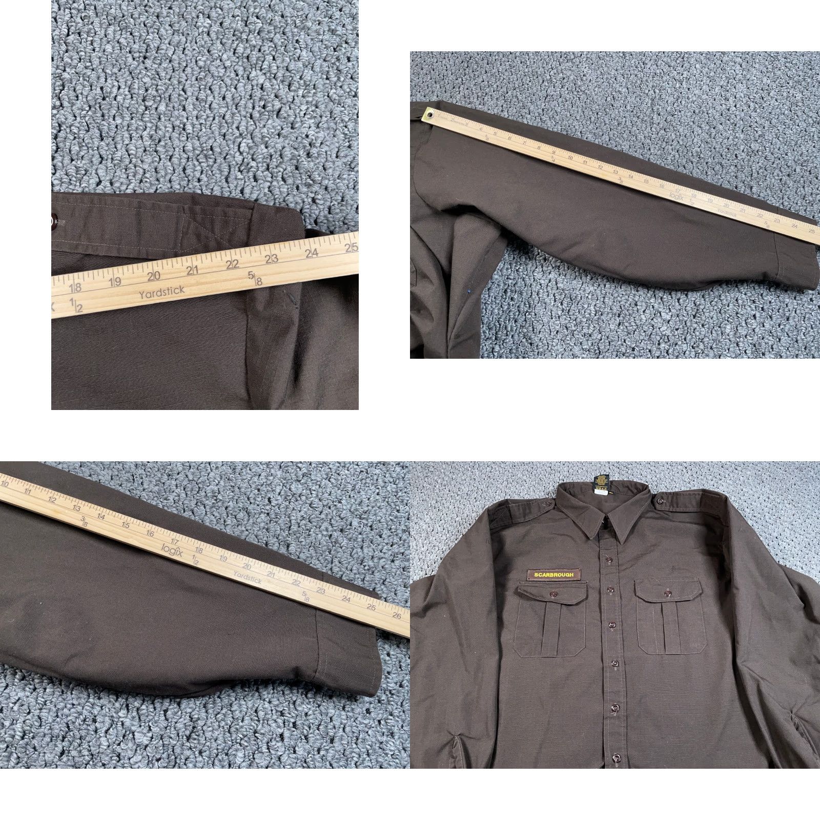 Propper Propper Military Tactical Shirt Adult 3XL Long Brown Name Patch Polyester Blend Button-Up Shirt Mens 90s Military Workwear Twill Brown Size US XXL / EU 58 / 5 - 8 Thumbnail