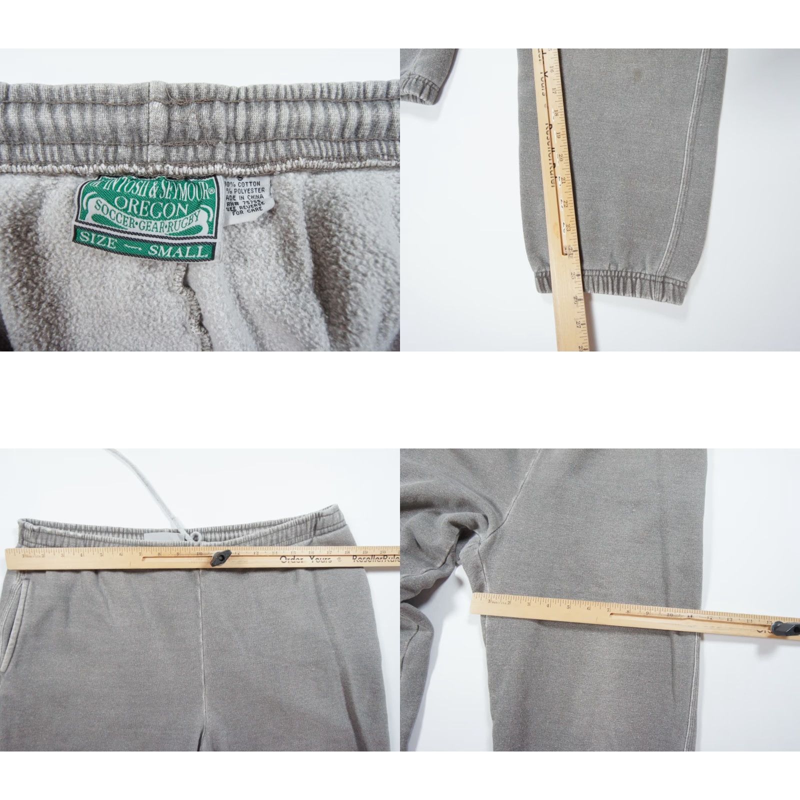 Vintage Vintage McIntosh & Seymour Sweatpants Mens Small Gray Baggy Faded 90s Casual Size US 29 - 8 Thumbnail