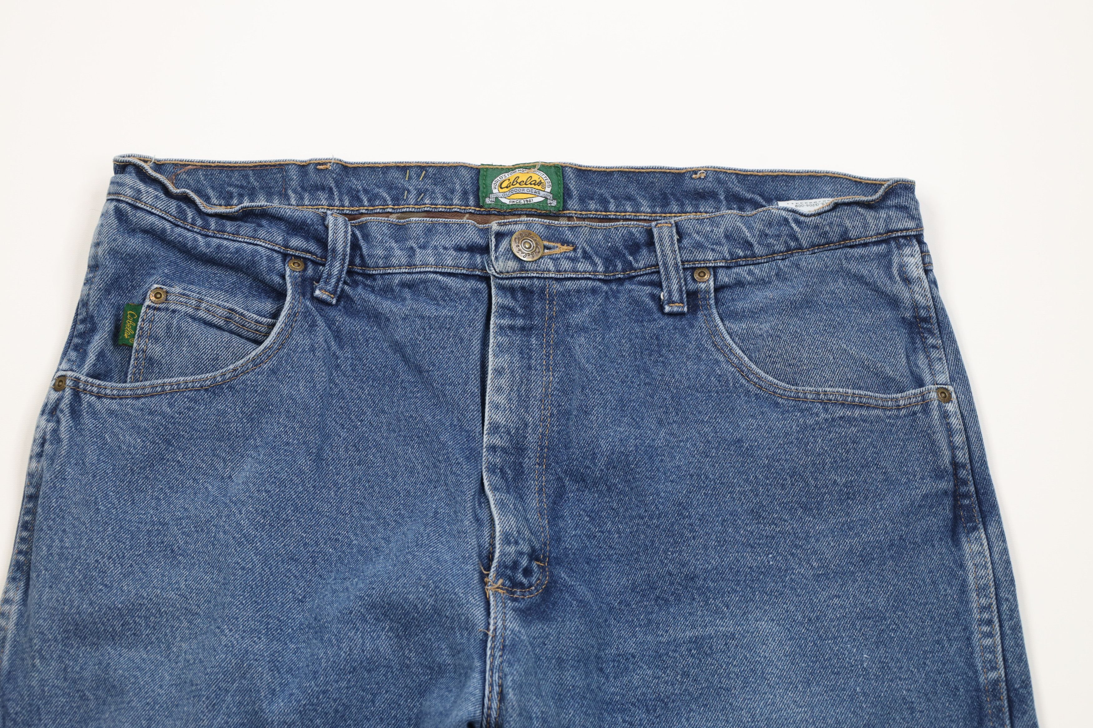Cabelas Vintage Cabelas Flannel Lined Relaxed Fit Denim Jeans Blue Size US 38 / EU 54 - 3 Thumbnail