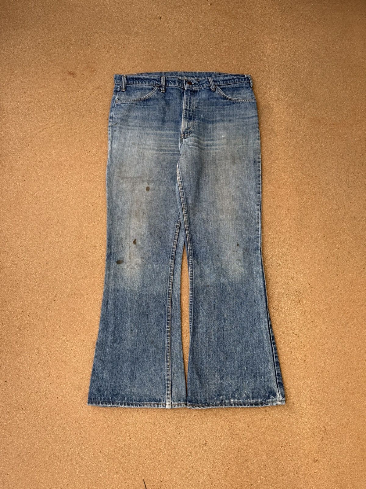 Levi's Vtg 70’s Levi’s 646 Orange Tab Bellbottom Flare Jeans 36x30 Size US 36 / EU 52 - 1 Thumbnail
