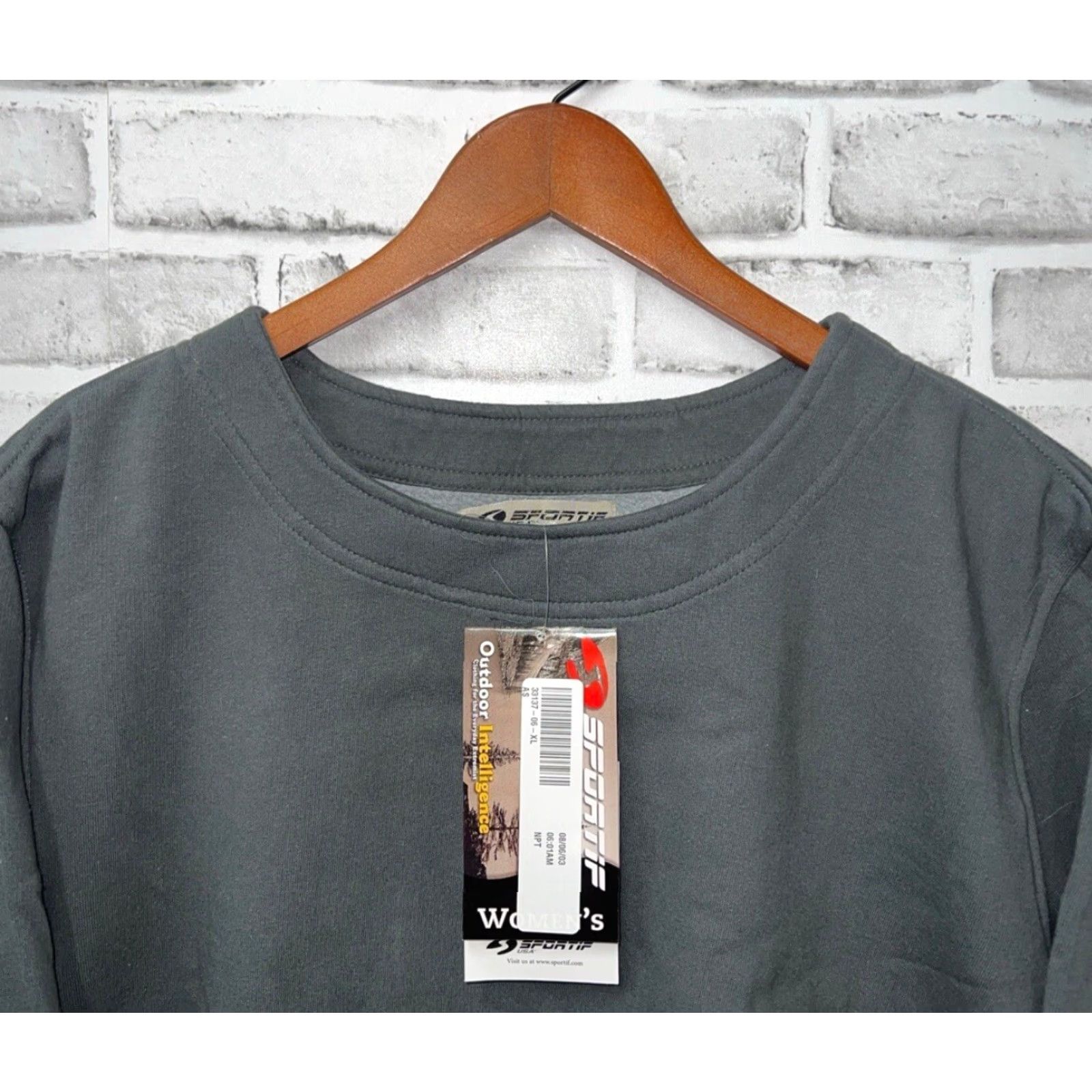 Vintage VINTAGE Sportif Sweatshirt Pullover Womens Size XL Gray Activewear Size XL / US 12-14 / IT 48-50 - 2 Thumbnail