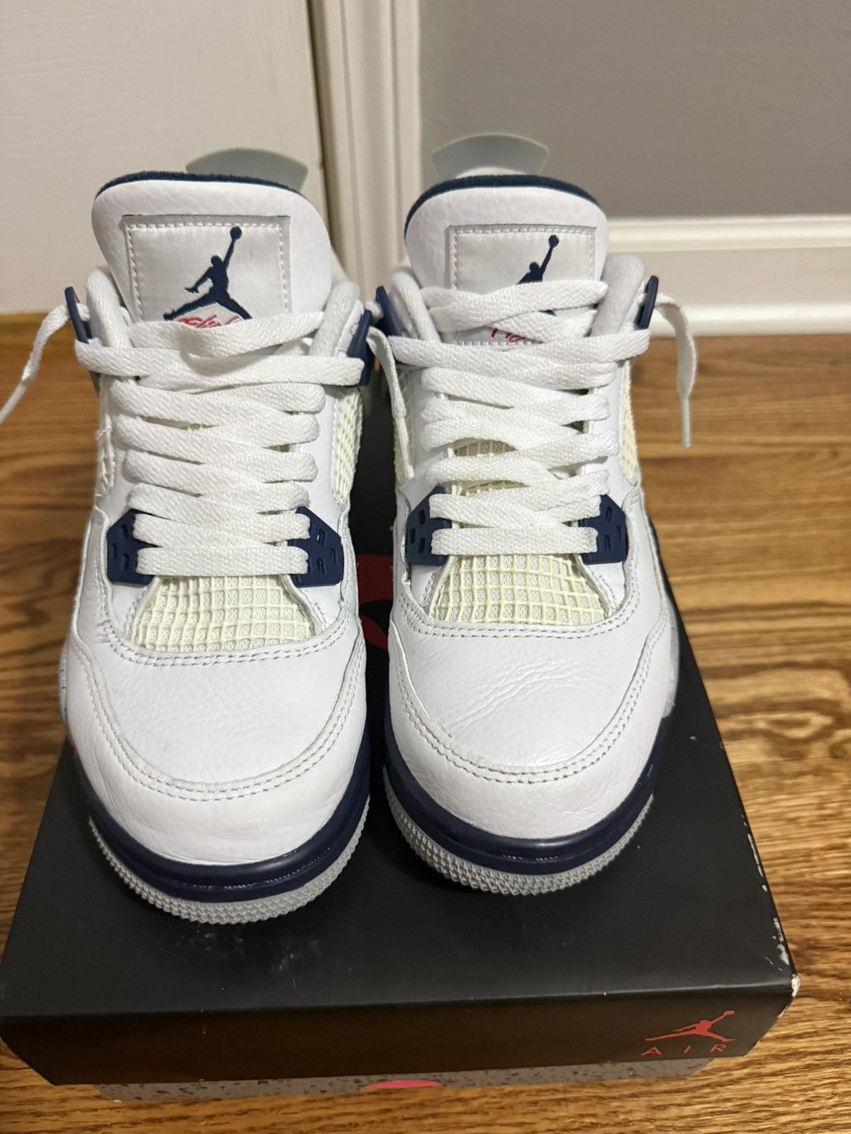 Nike Nike Air Jordan 4 Retro Midnight Navy Size US 6 / IT 36 - 6 Thumbnail