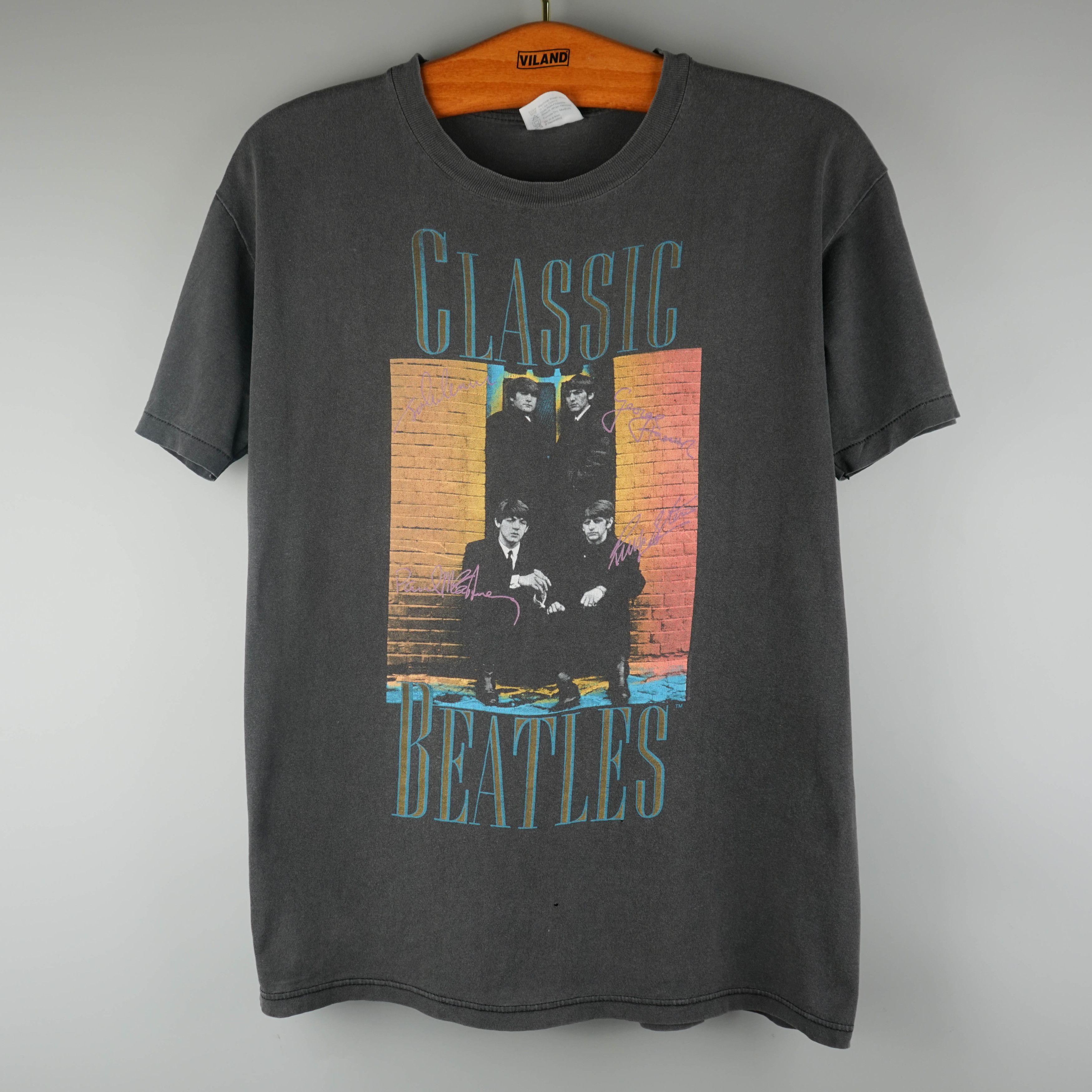 Band Tees × Vintage Vintage 1990s The Beatles T-Shirt Single Stitch Size US M / EU 48-50 / 2 - 1 Thumbnail